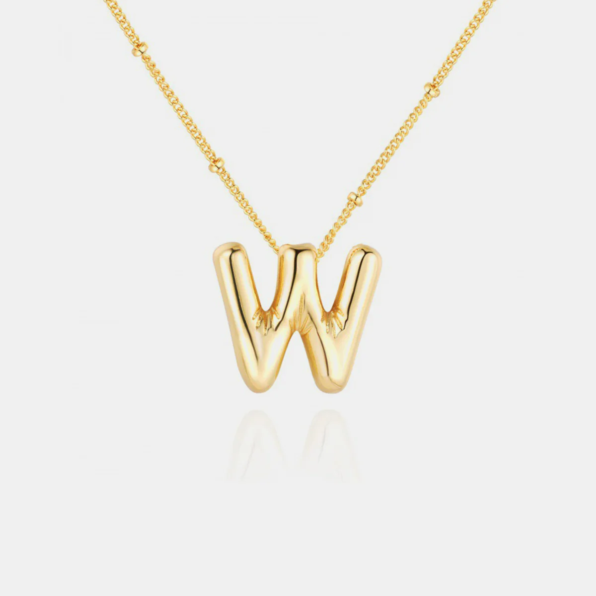 Gold-Plated Letter Pendant Necklace - Image 4