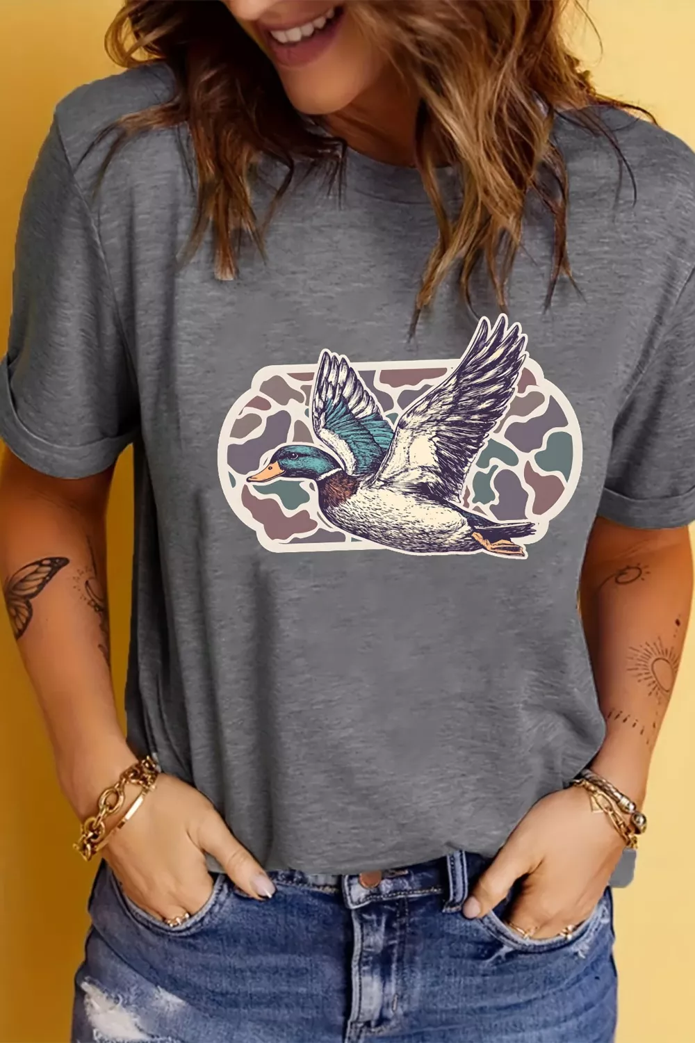 Graphic Round Neck Short Sleeve T-Shirt - Image 6