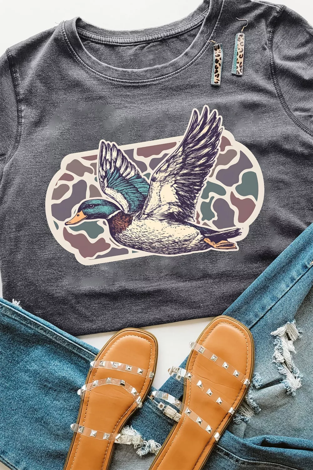 Graphic Round Neck Short Sleeve T-Shirt - Image 7