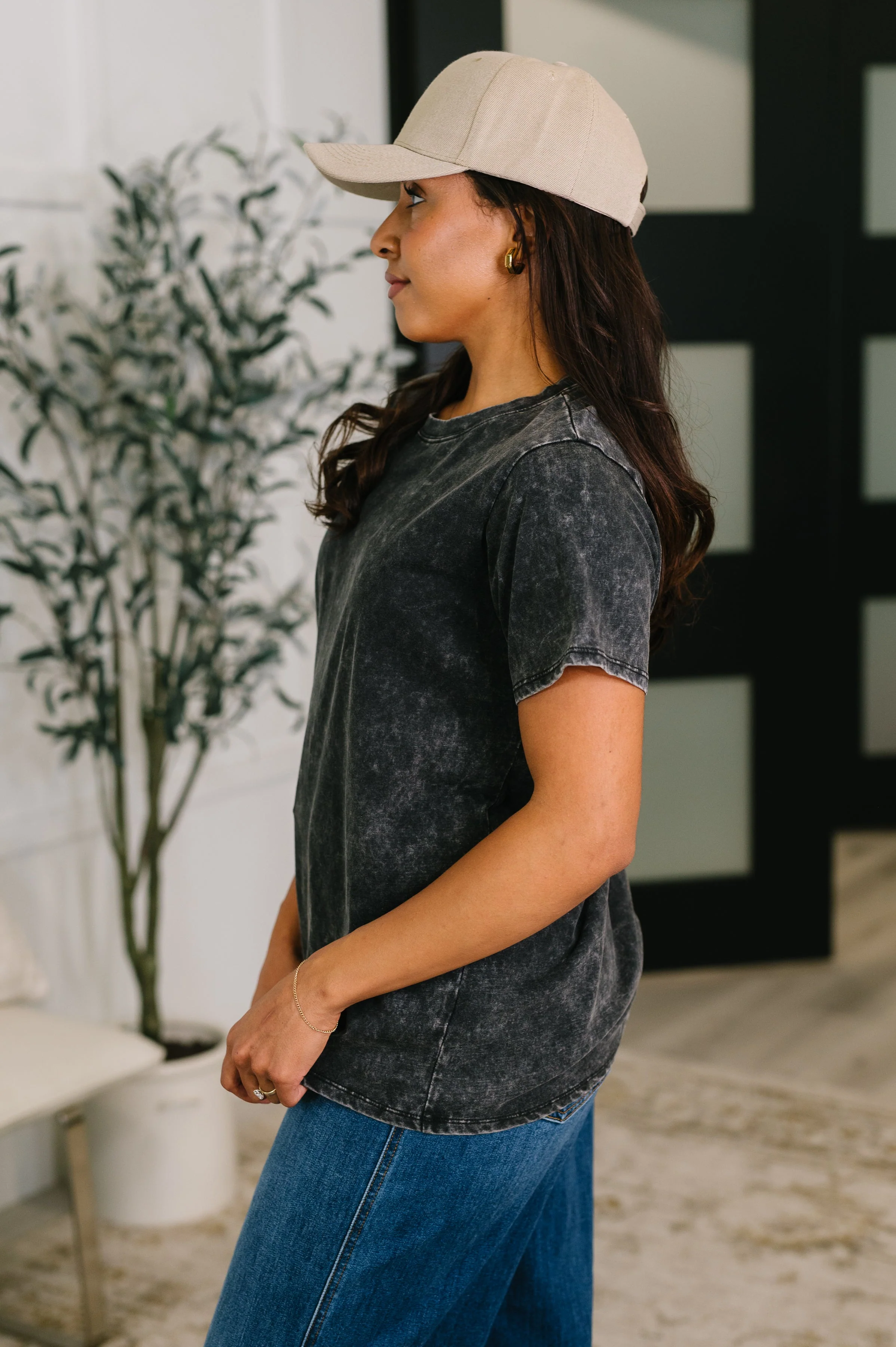 Had to Be There Mineral Wash Tee in Ash Black - Image 4