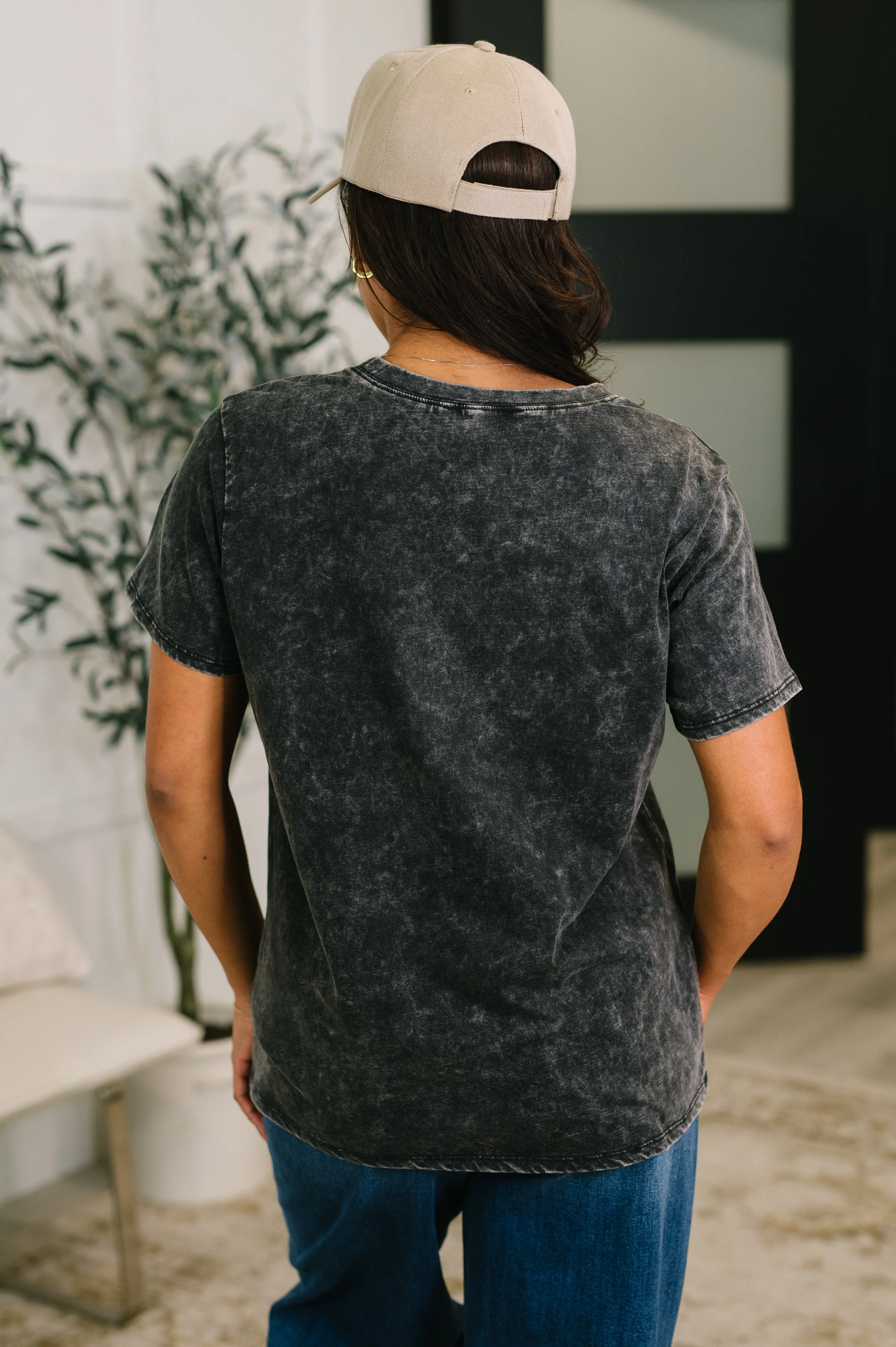 Had to Be There Mineral Wash Tee in Ash Black - Image 5