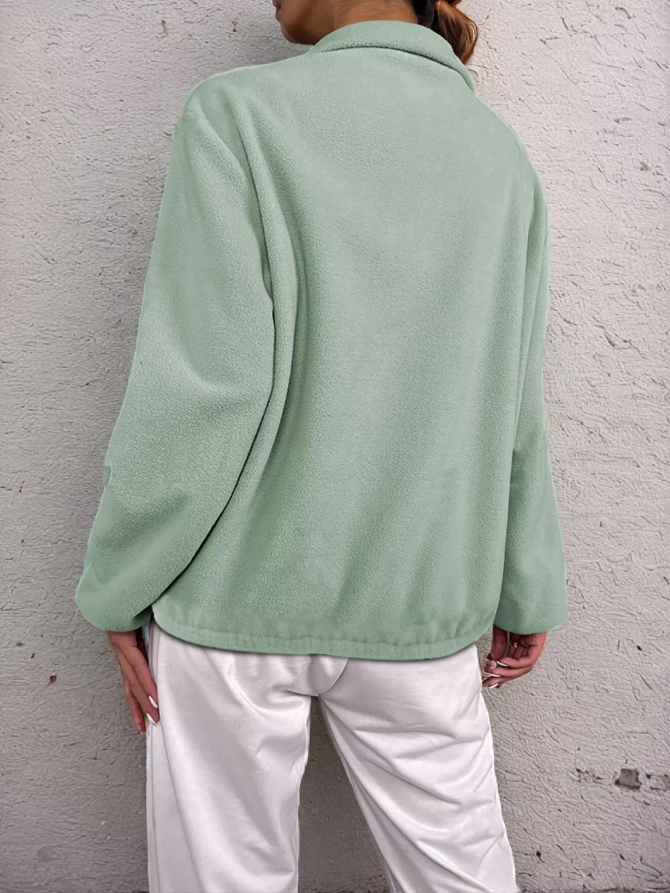Half Zip Dropped Shoulder Sweatshirt - Image 4