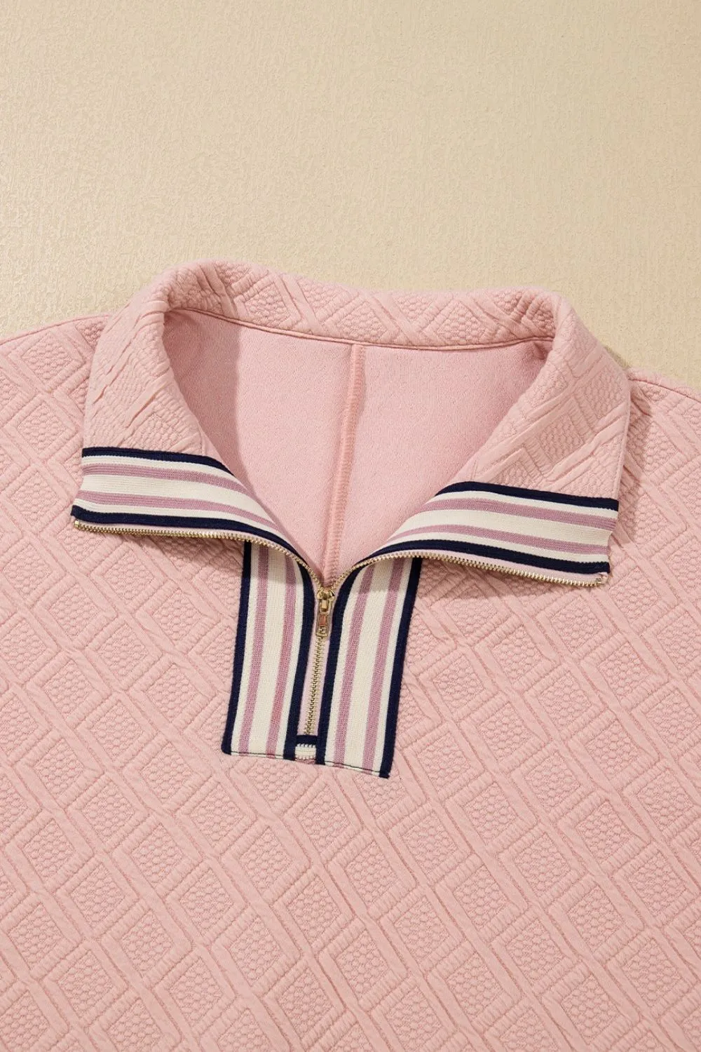 Half Zip Half Sleeve Top and Skirt Set - Image 6