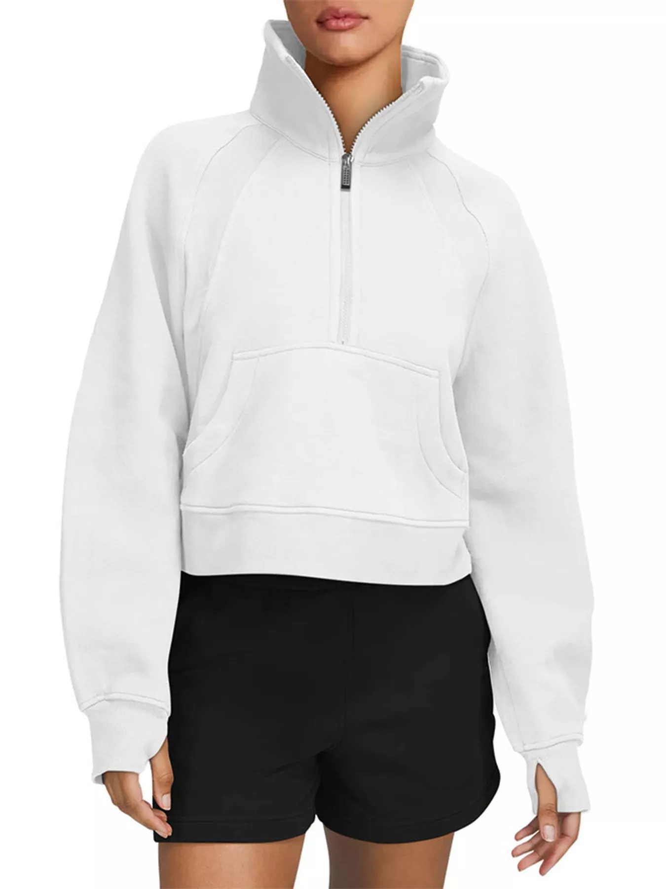 Half Zip Raglan Sleeve Sweatshirt - Image 4