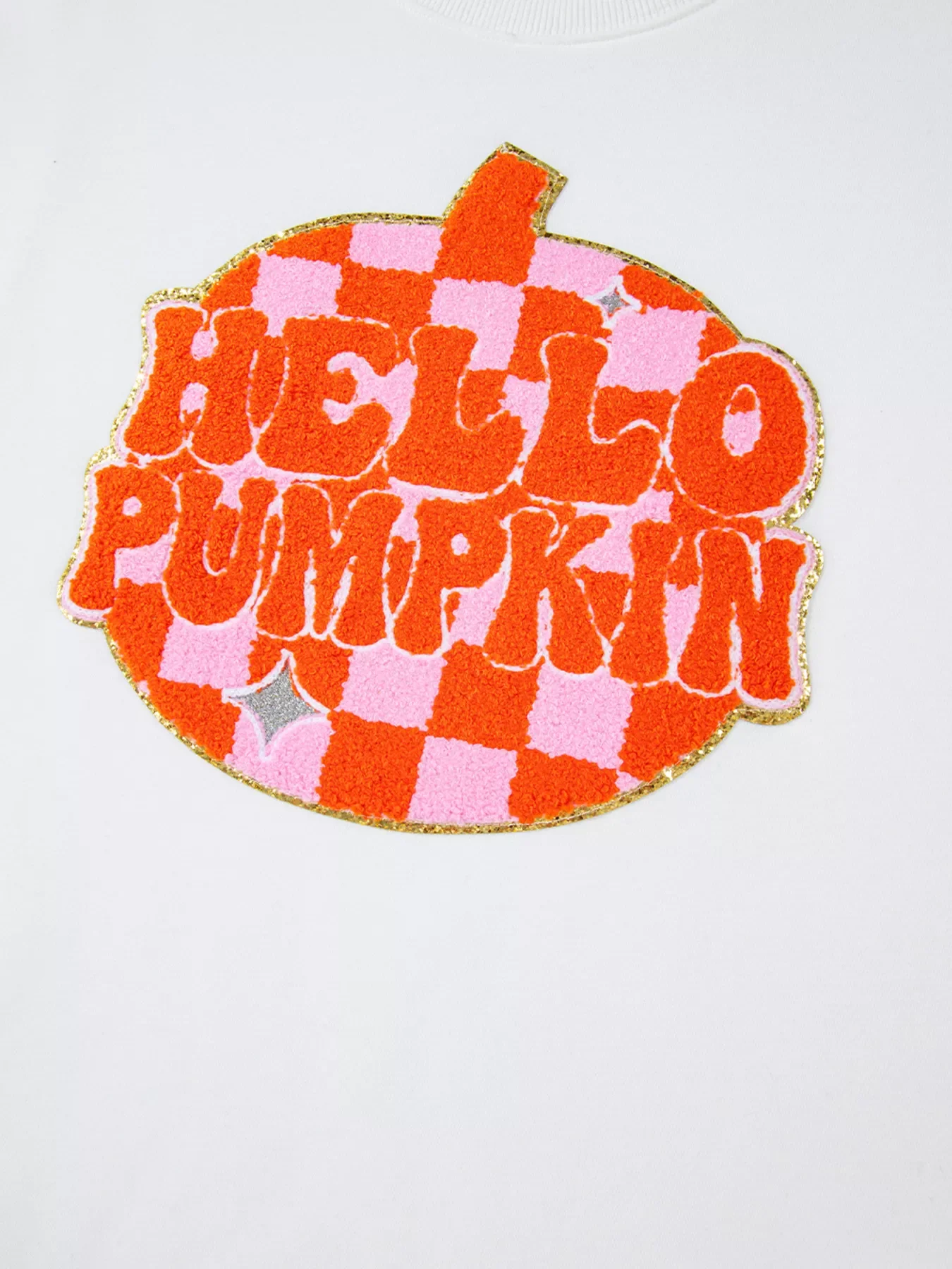Halloween Pumpkin Patched Pattern Long Sleeve Sweatshirt - Image 10