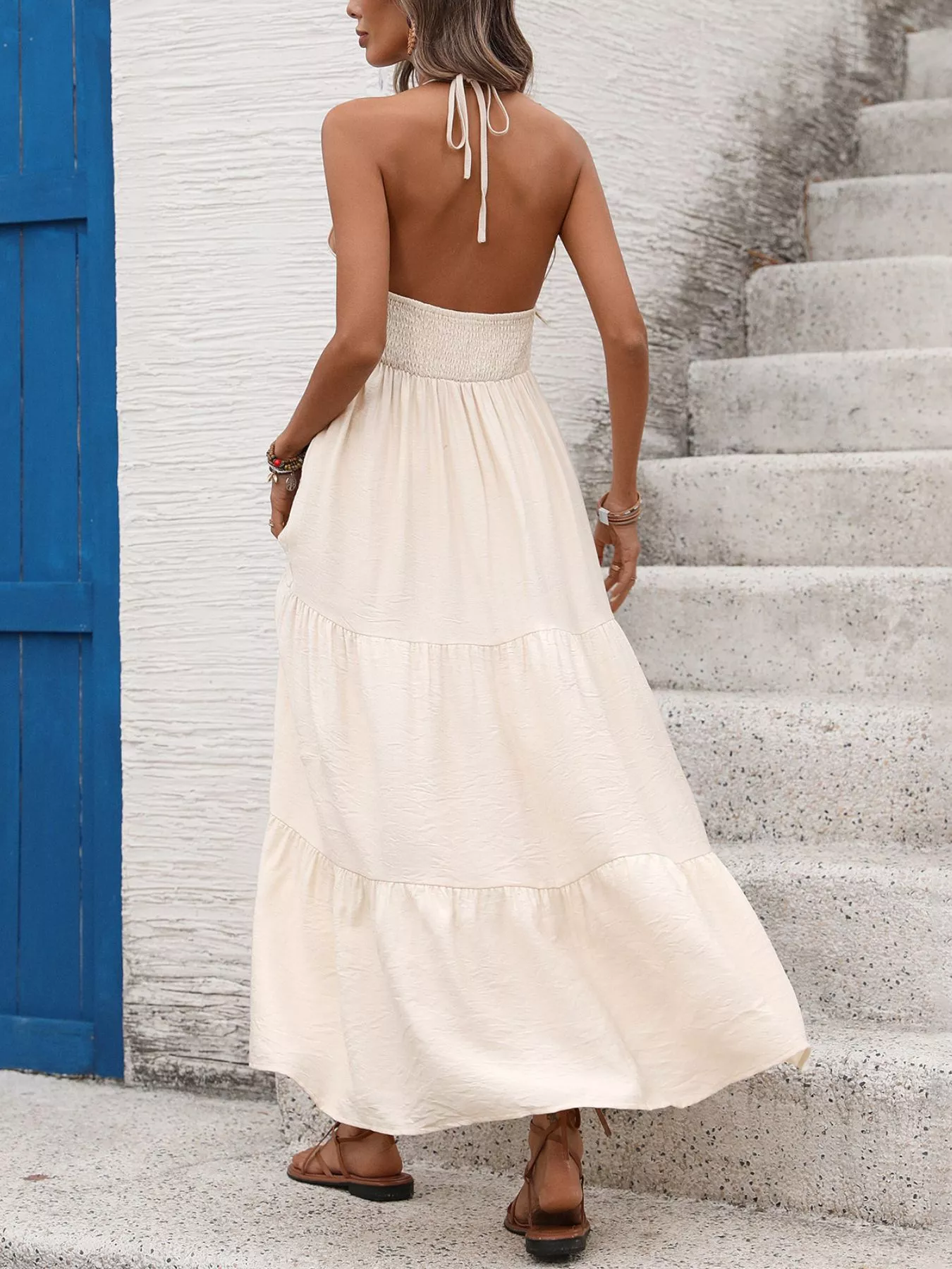 Halter Neck Tiered Dress - Image 6