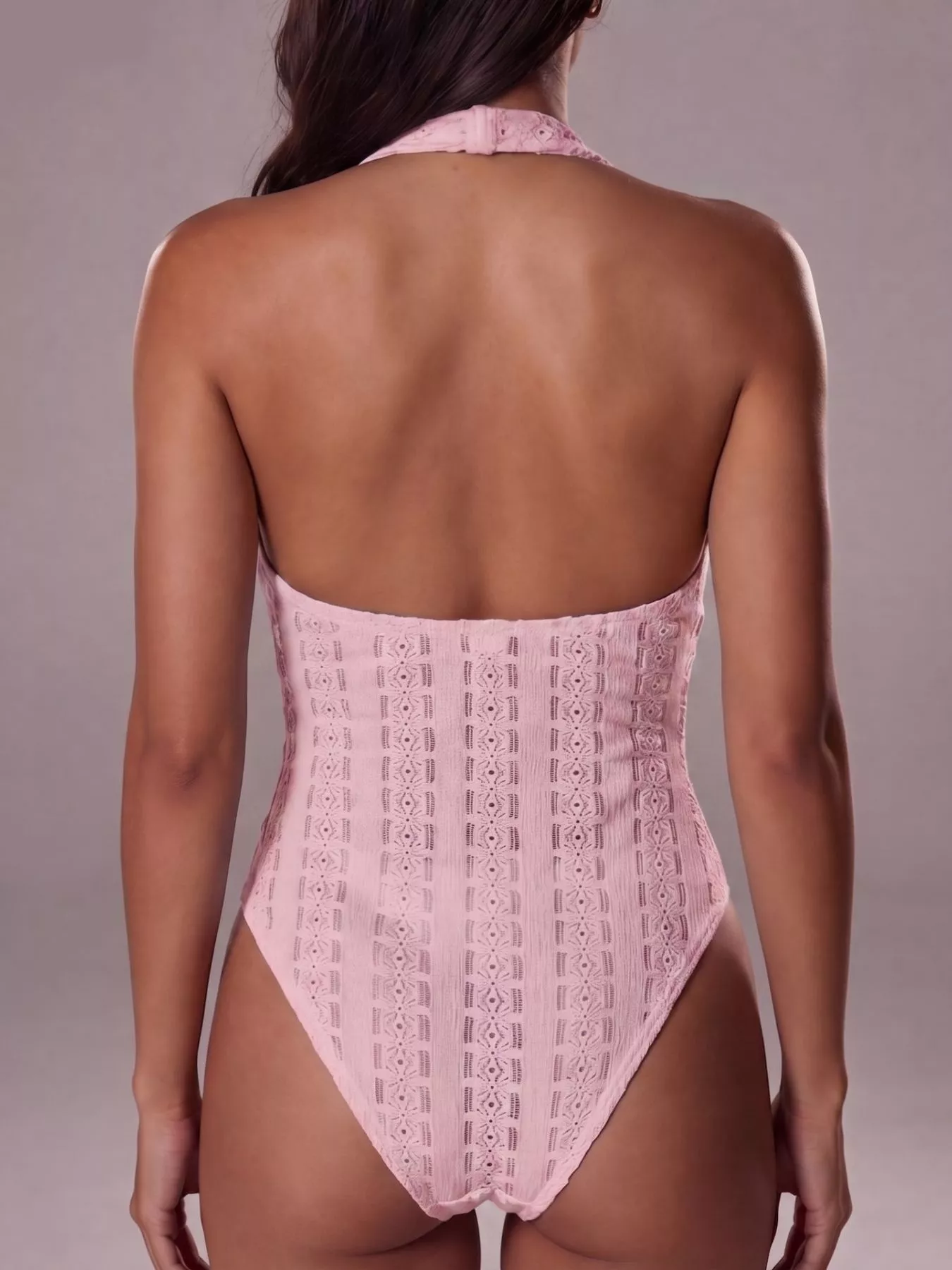 Halter Neck Twisted Front Bodysuit - Image 14