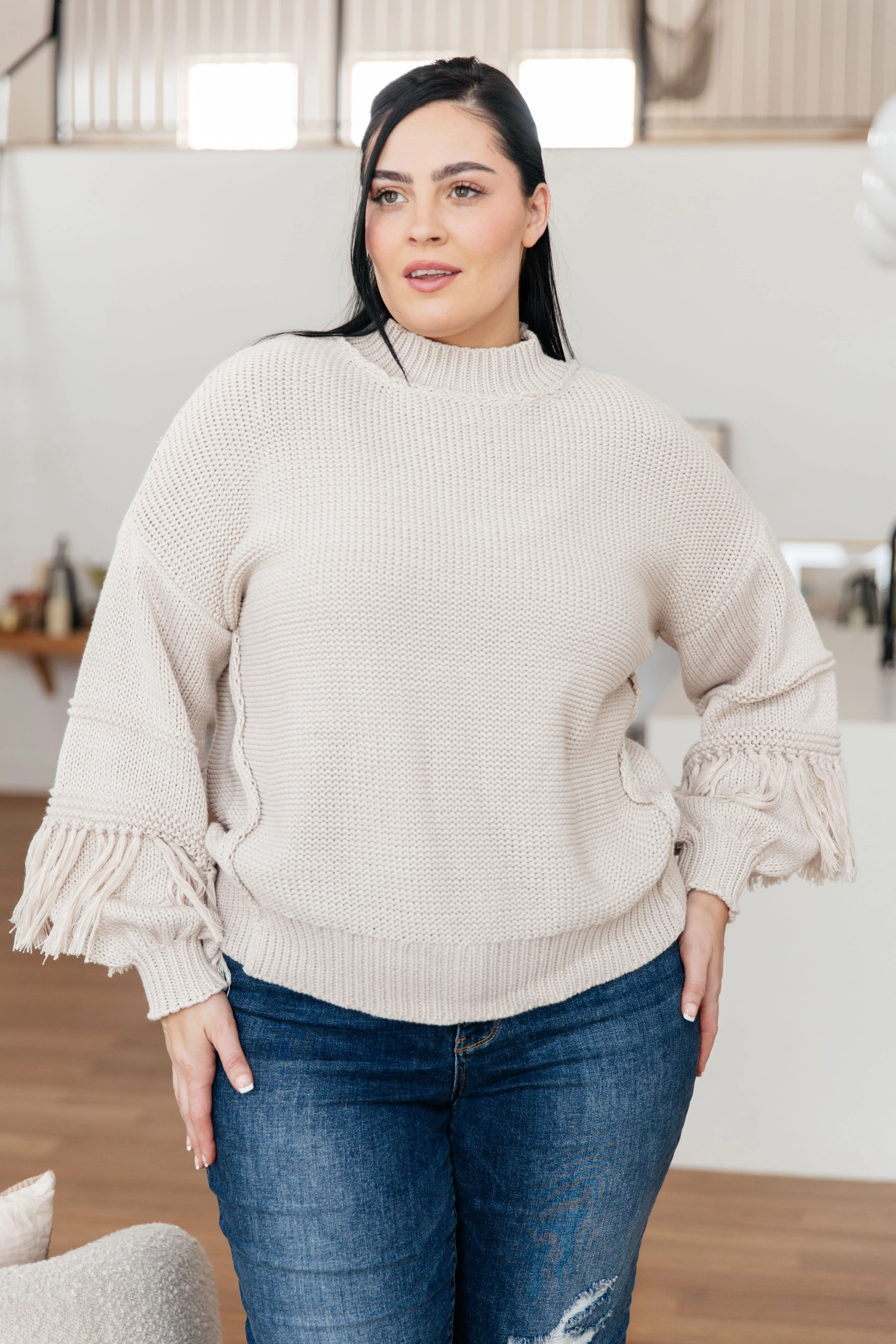 Handle It All Fringe Detail Sweater - Image 2