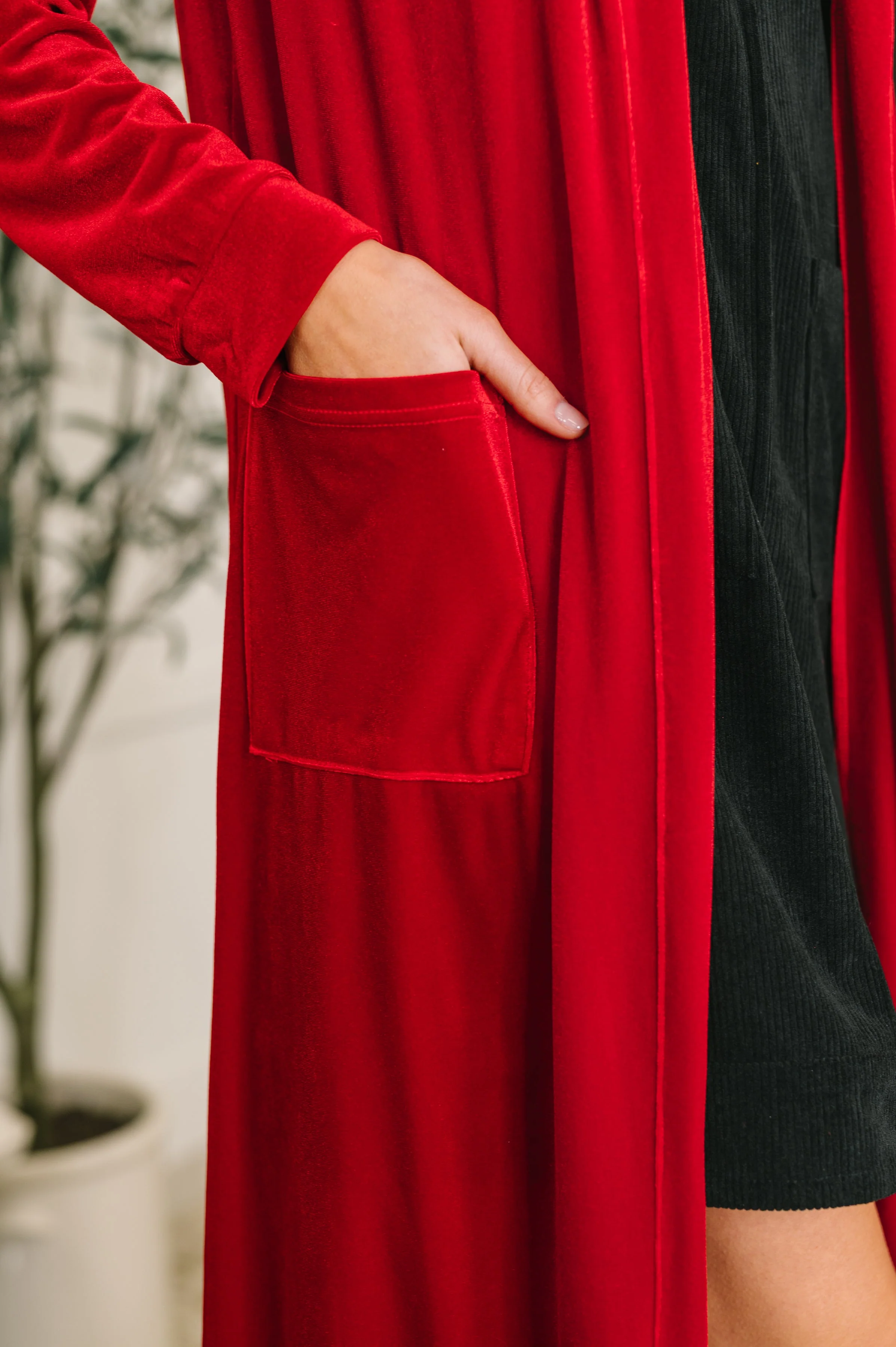 Happy Hours Long Velvet Cardigan - Image 4