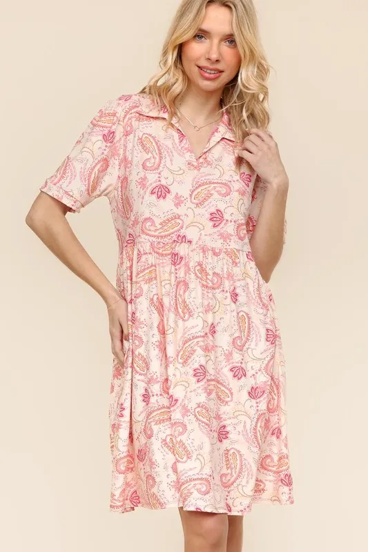 Haptics Fit and Flare Paisley Print Knit Dress - Image 4