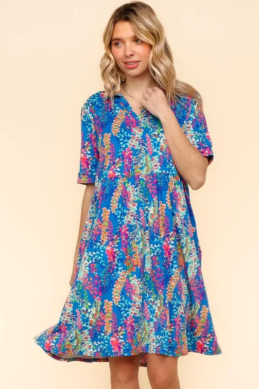 Haptics Johnny Collar Babydoll Dress with Side Pockets - Image 10