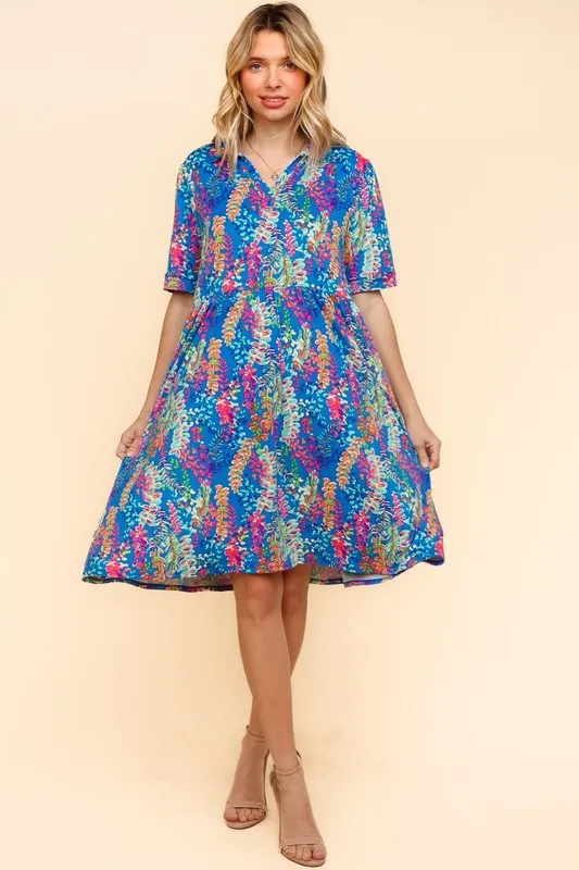 Haptics Johnny Collar Babydoll Dress with Side Pockets - Image 2
