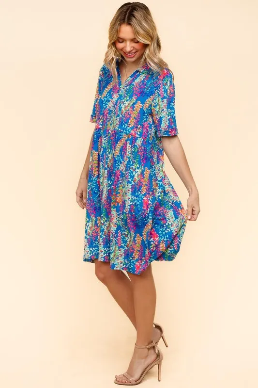 Haptics Johnny Collar Babydoll Dress with Side Pockets - Image 5