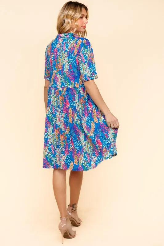 Haptics Johnny Collar Babydoll Dress with Side Pockets - Image 7