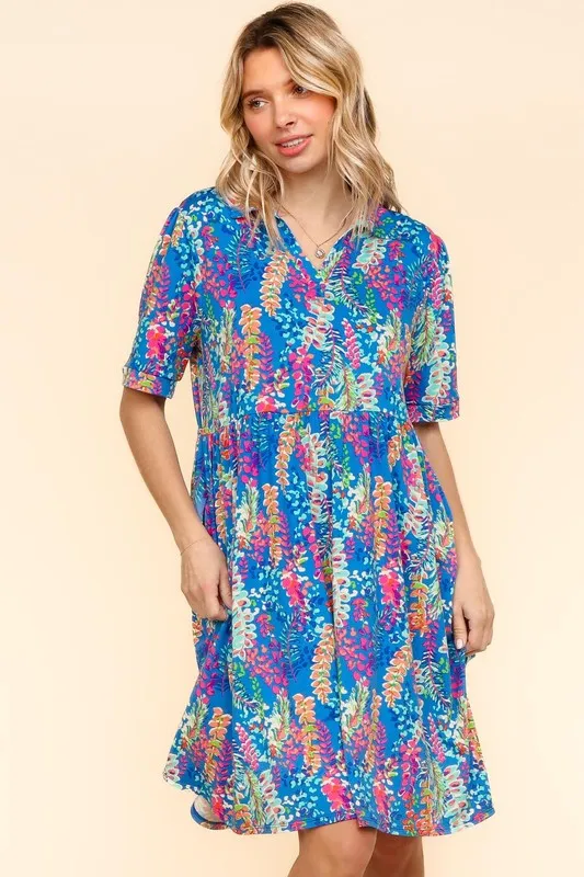 Haptics Johnny Collar Babydoll Dress with Side Pockets - Image 8