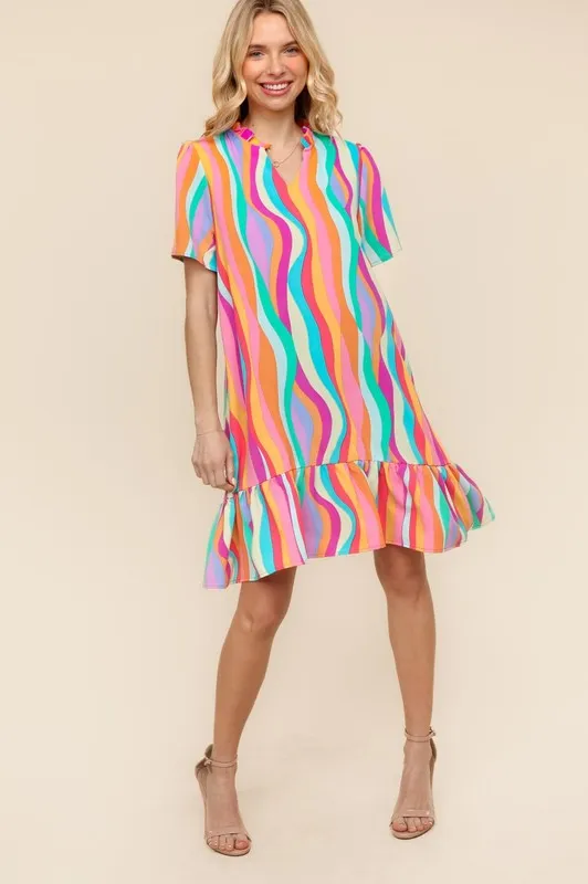 Haptics Tiered Woven Ruffle Hem Dress - Image 4