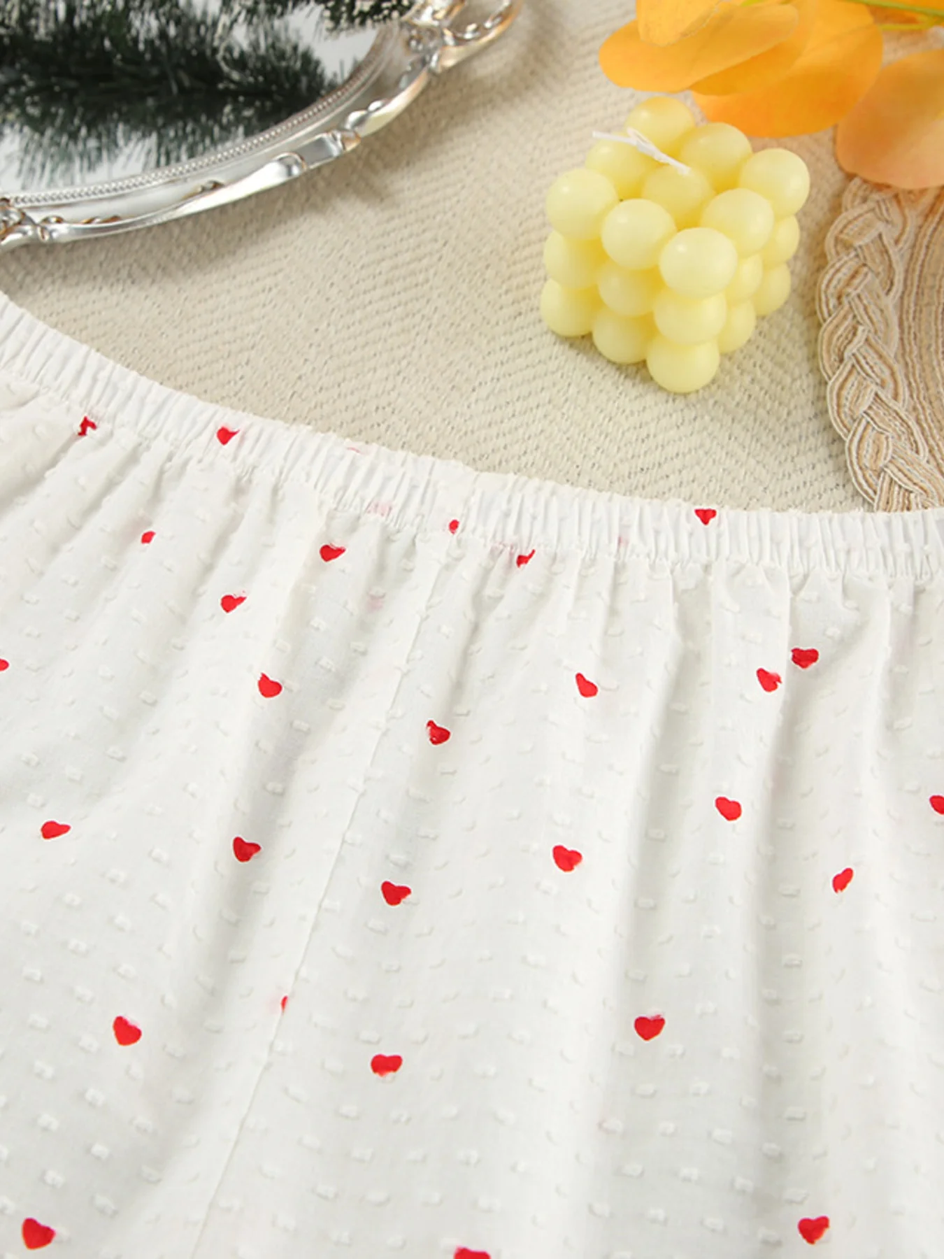 Heart Print Long Sleeve and Pants Lounge Set - Image 7