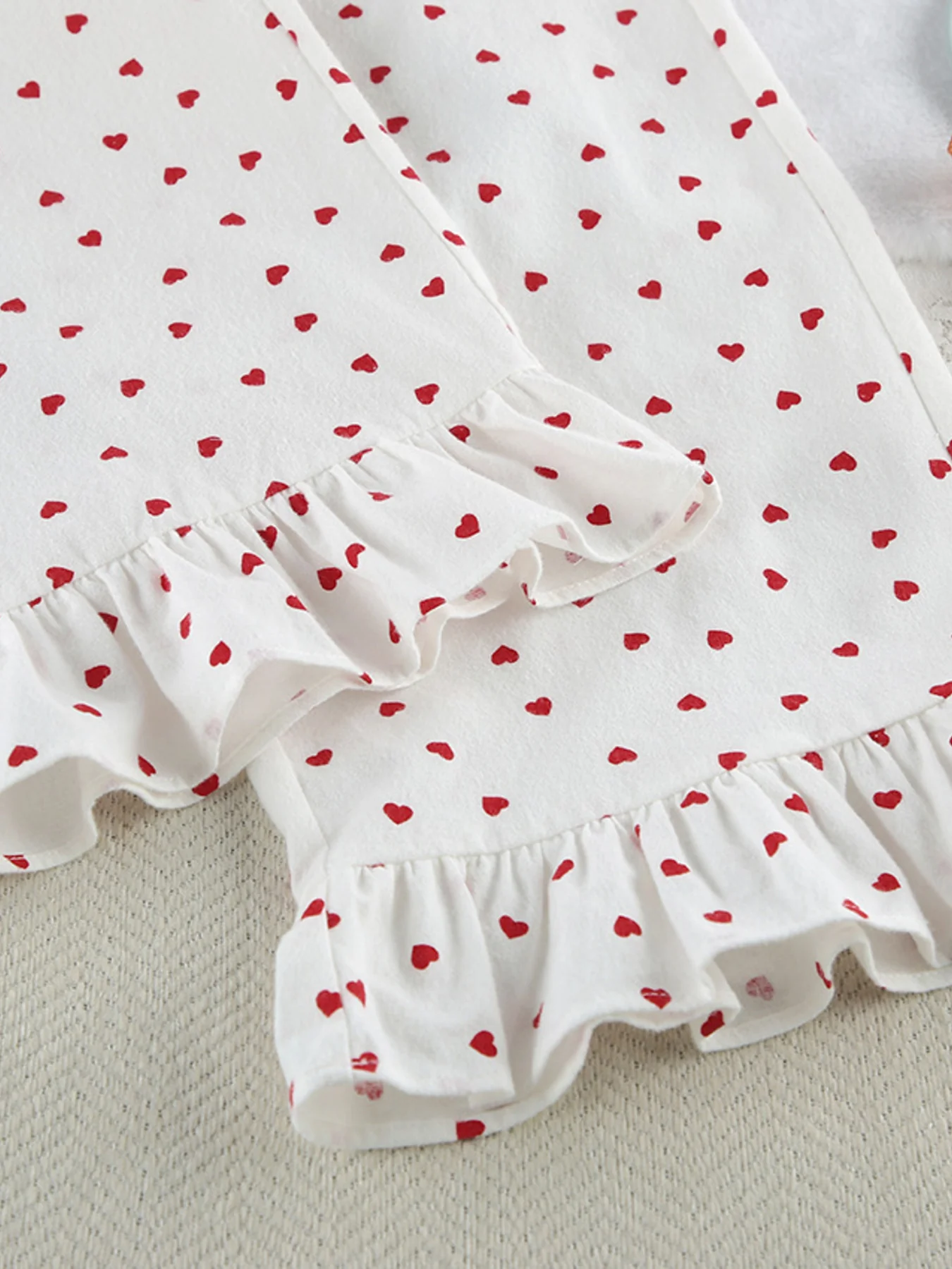 Heart Print Long Sleeve Top and Pants Lounge Set - Image 14