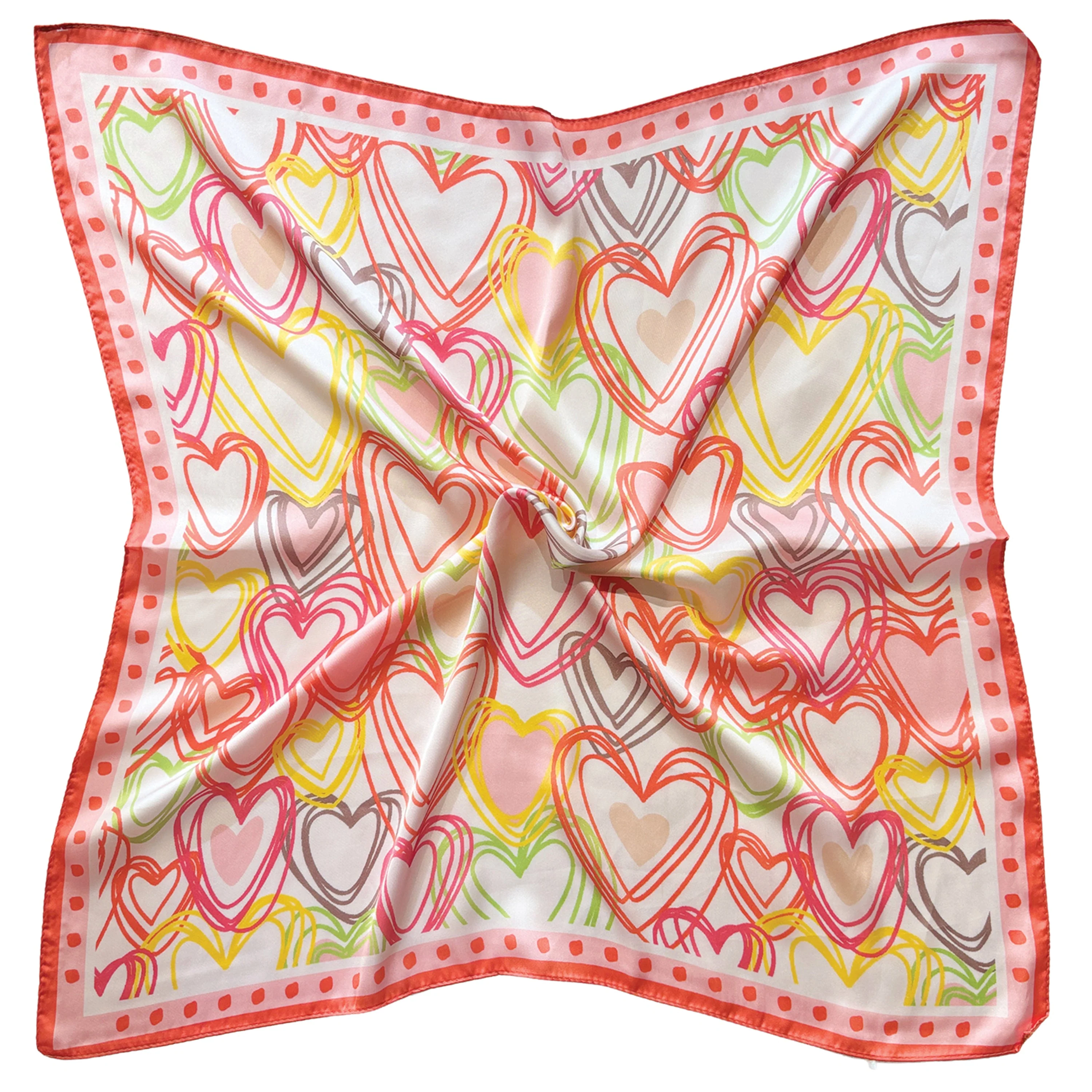 Heart Print Square Scarf - Image 6