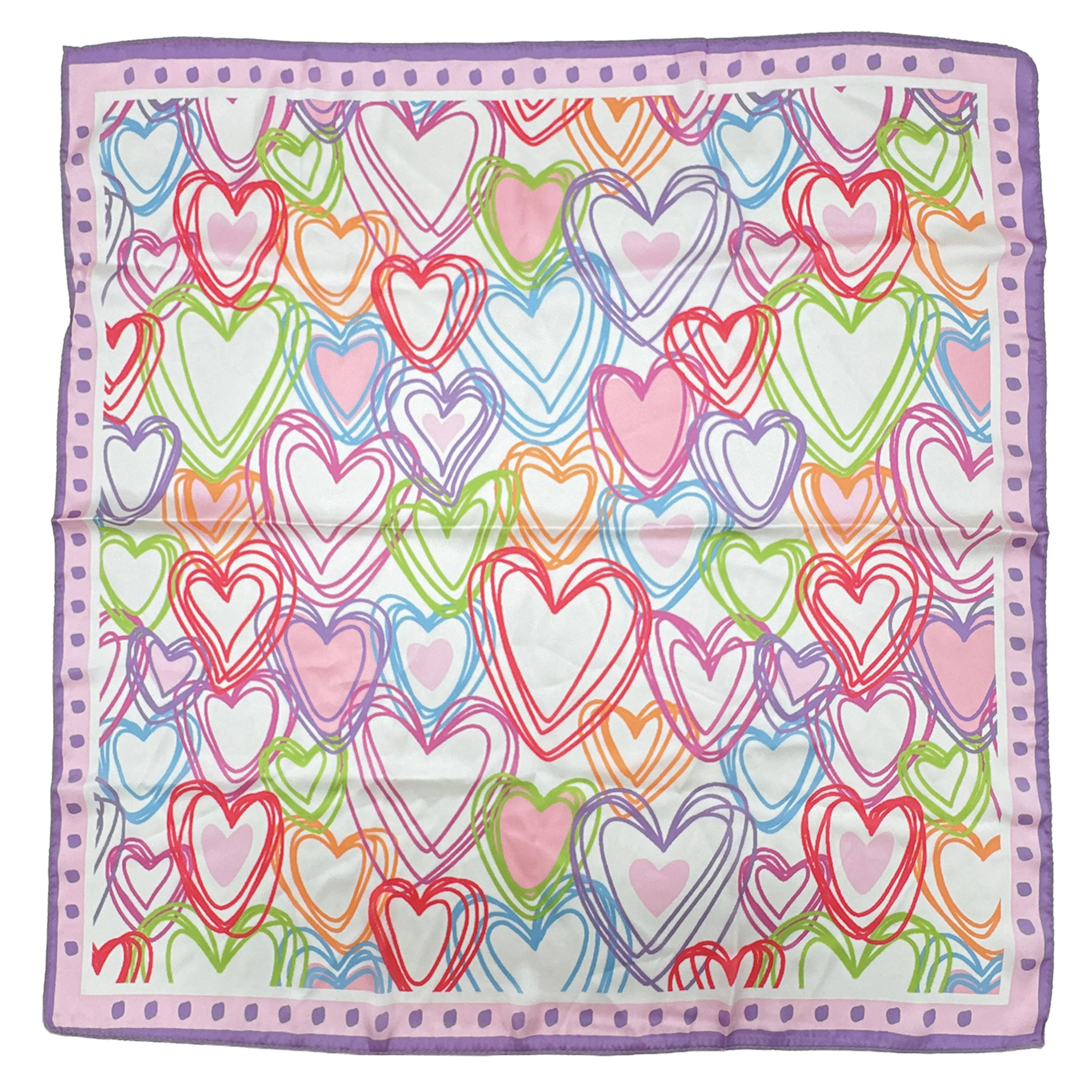 Heart Print Square Scarf - Image 9