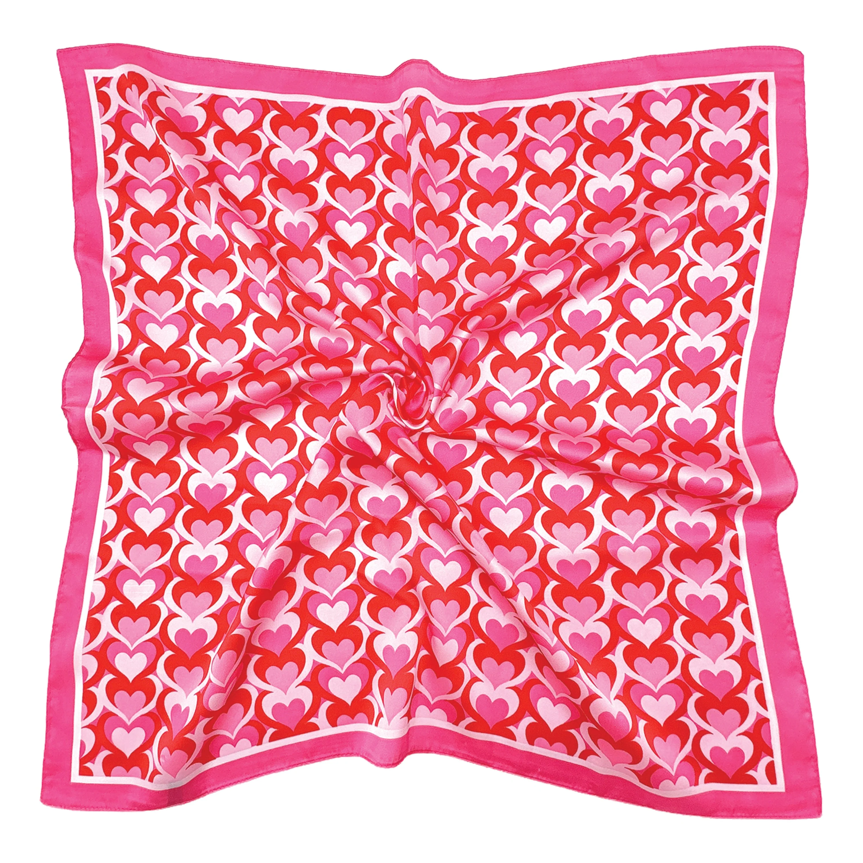 Heart Print Square Scarf - Image 2