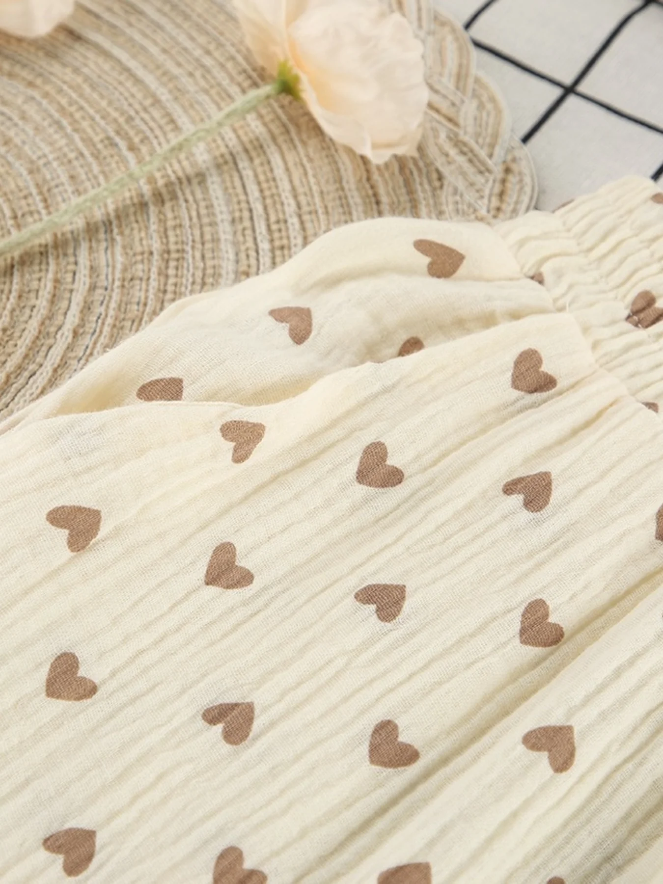Heart Print Three-Piece Lounge Set - Image 5