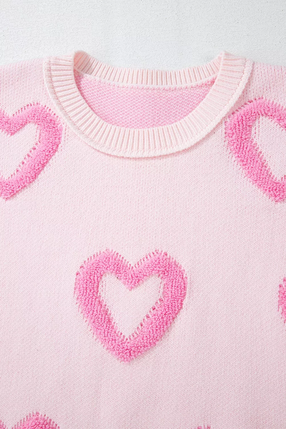 Heart Shape Bubble Sleeve Baggy Sweater - Image 11