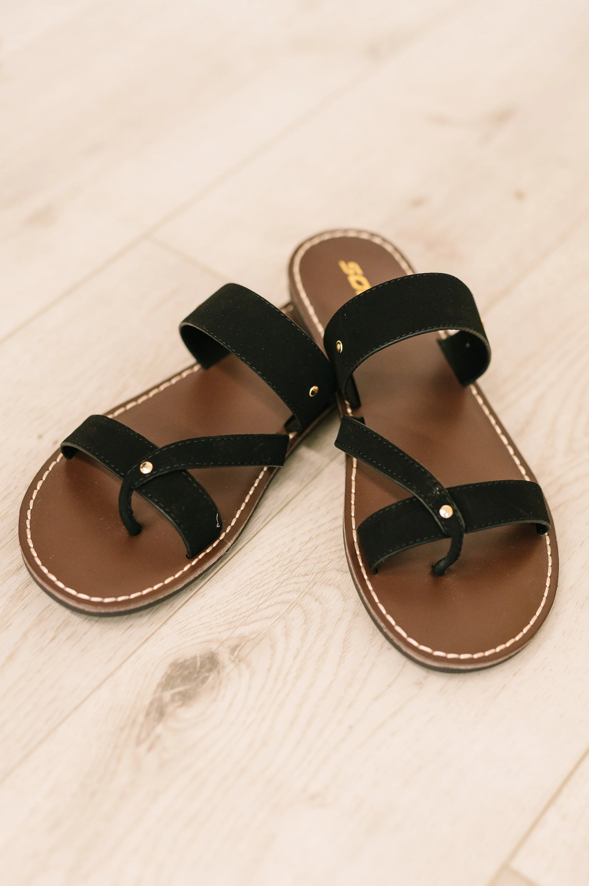 Heart & Sole Slip on Sandals in Clarity Black - Image 3