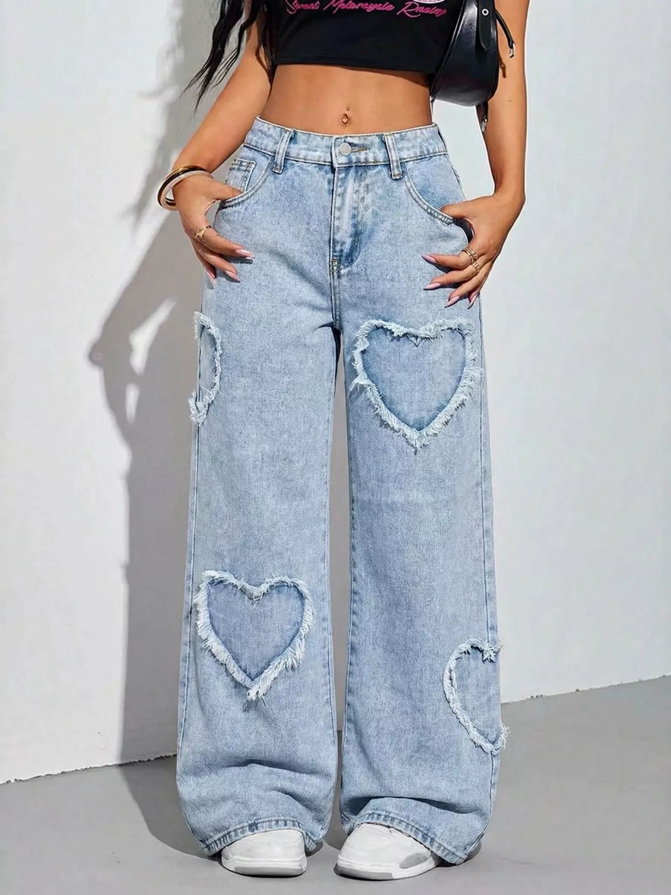 Heart Wide Leg Jeans - Image 15