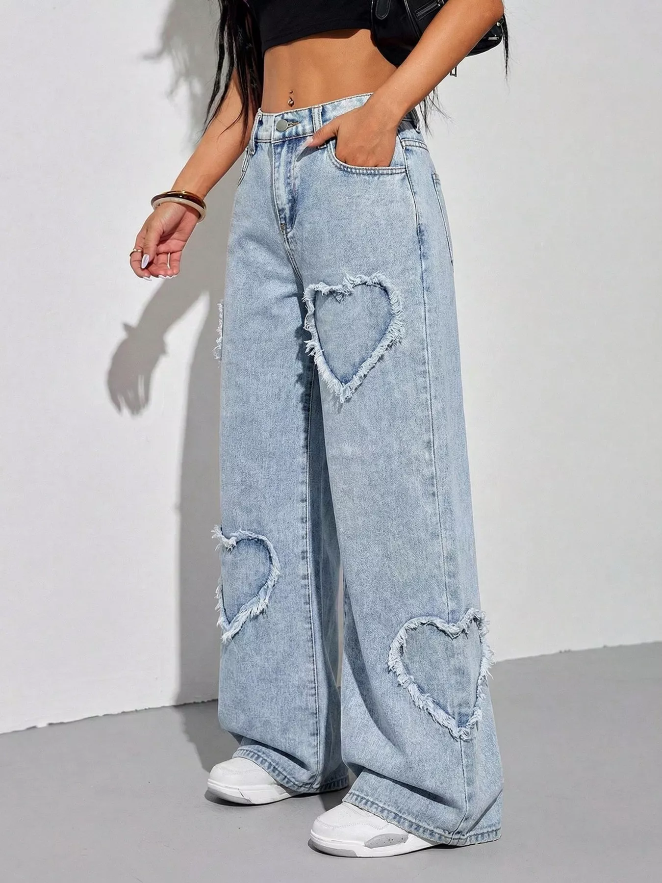 Heart Wide Leg Jeans - Image 18