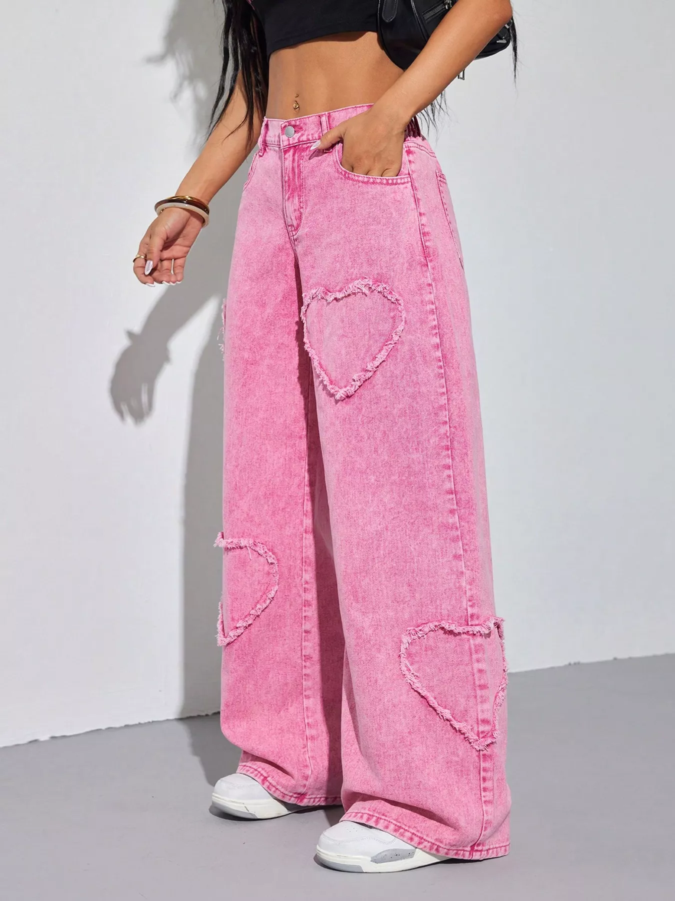 Heart Wide Leg Jeans - Image 4