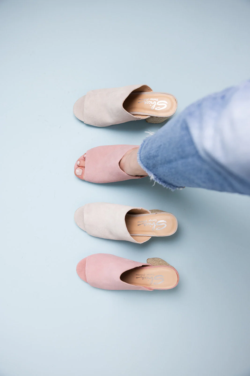 Helena Heeled Sandal in Blush Suede - Image 13
