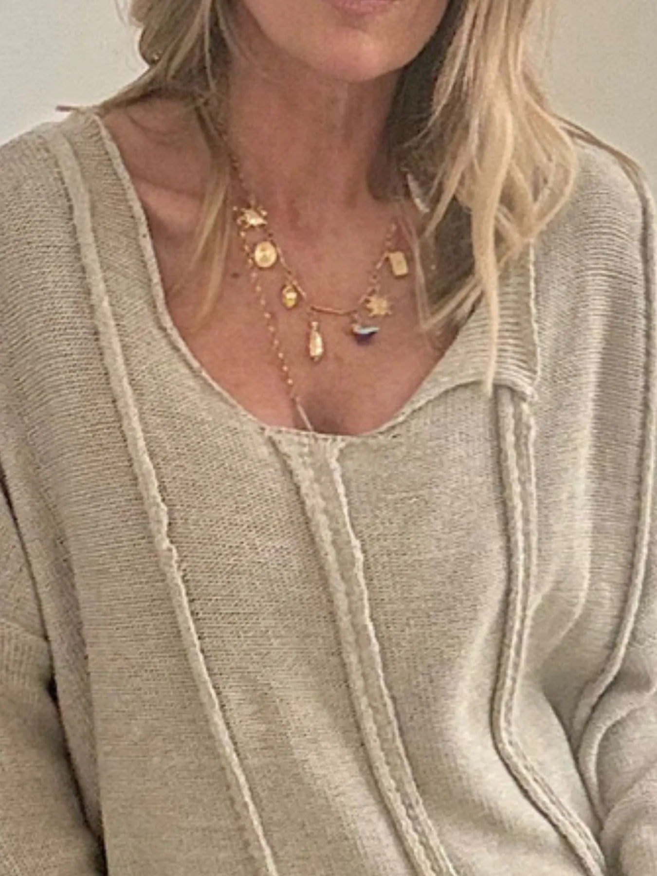 High-Low Drop Shoulder Sweater - Image 12