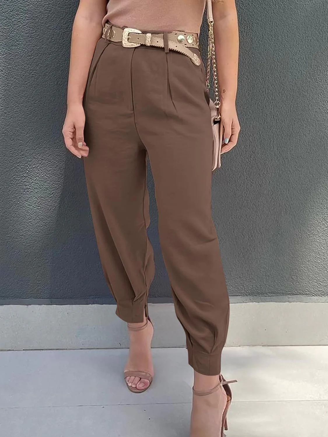 High Waist Cropped Pants - Image 5