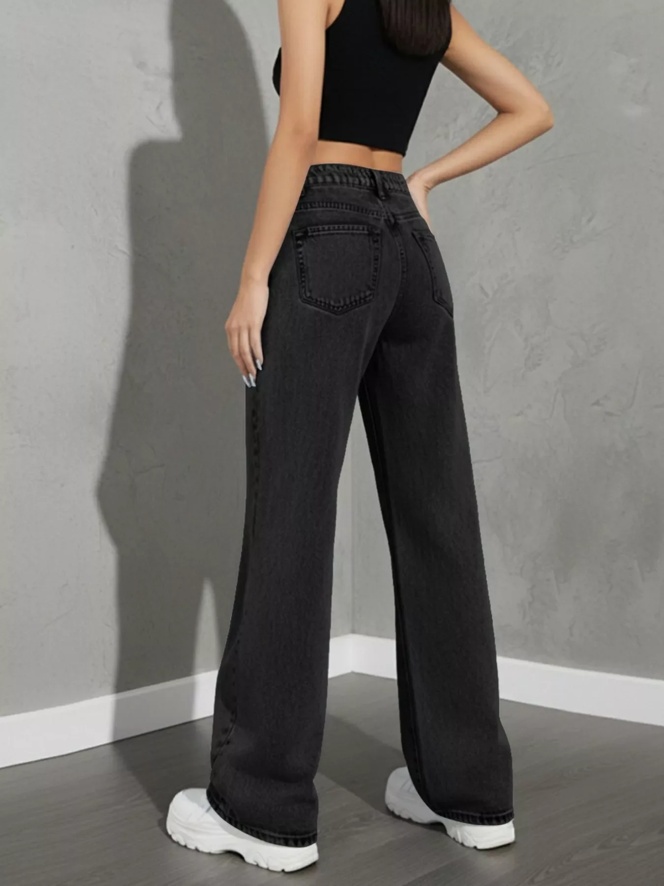 High Waist Wide Leg Jeans - Image 29