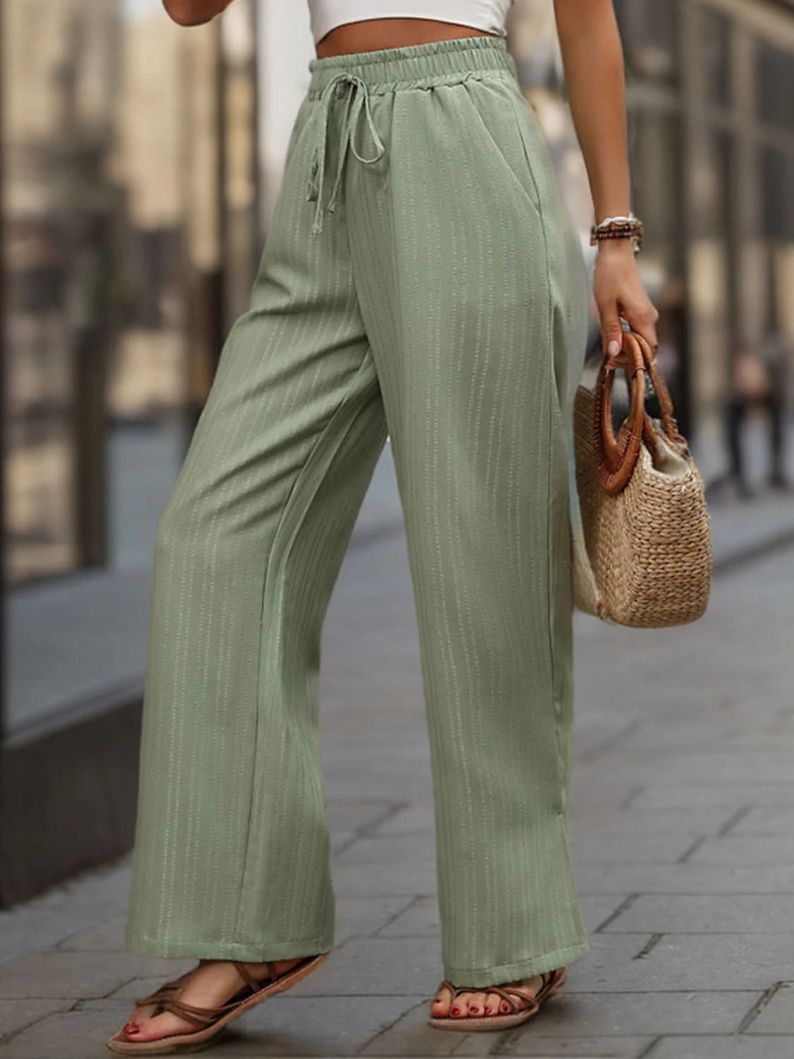High Waist Wide Leg Pants - Image 4