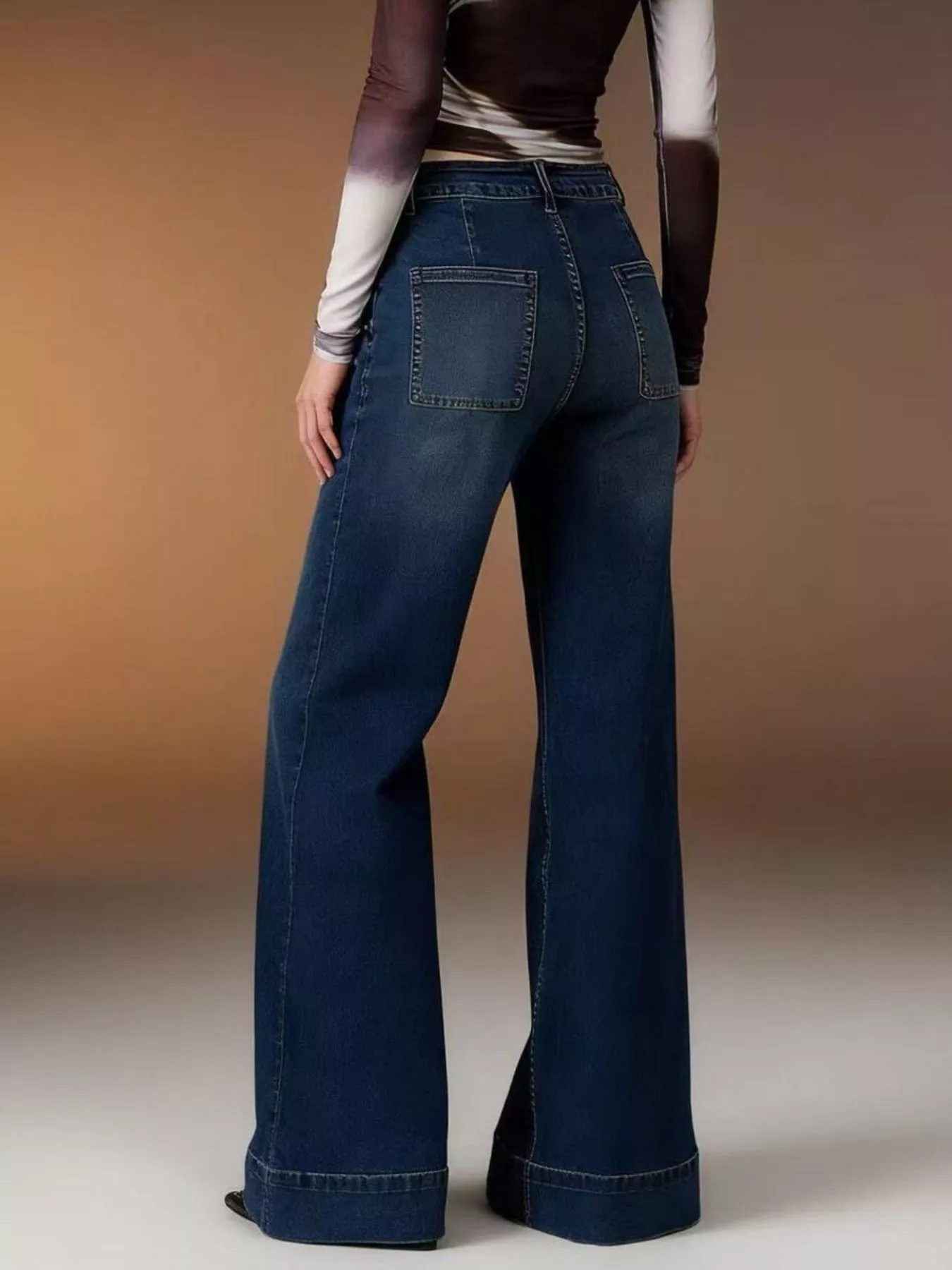 High-Waisted Flare Leg Jeans - Image 8