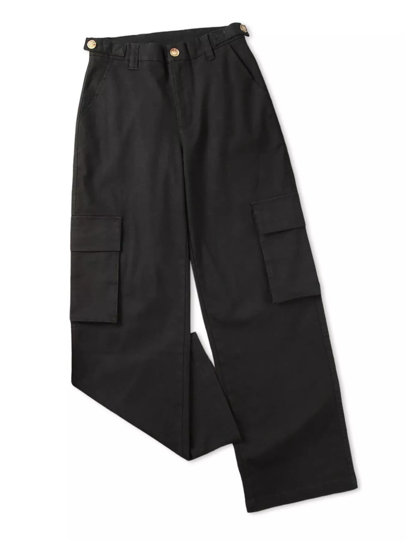 High-Waisted Wide Leg Cargo Jeans - Image 2