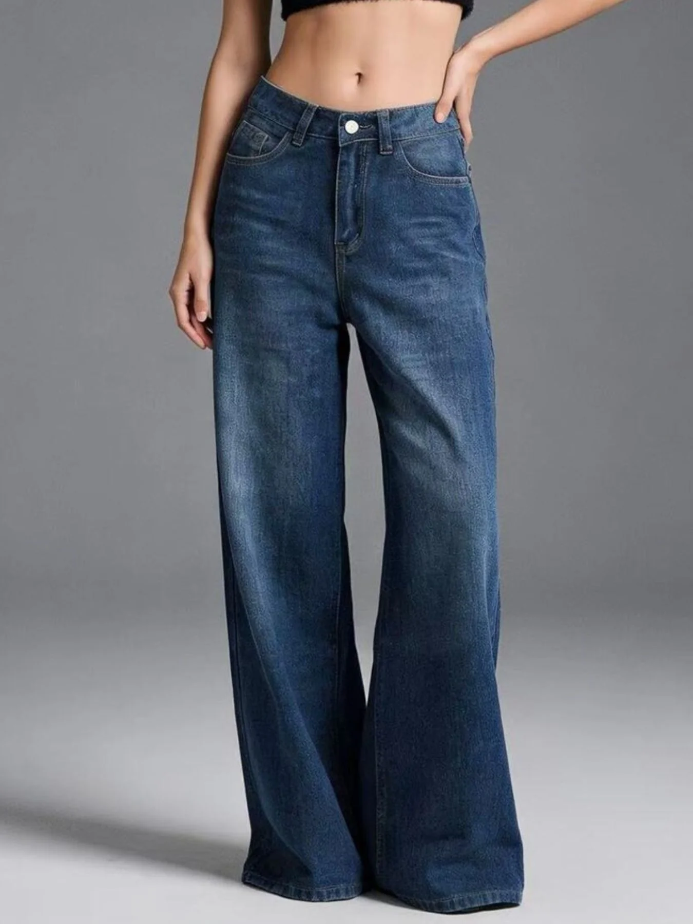 High-Waisted Wide Leg Jeans - Image 3