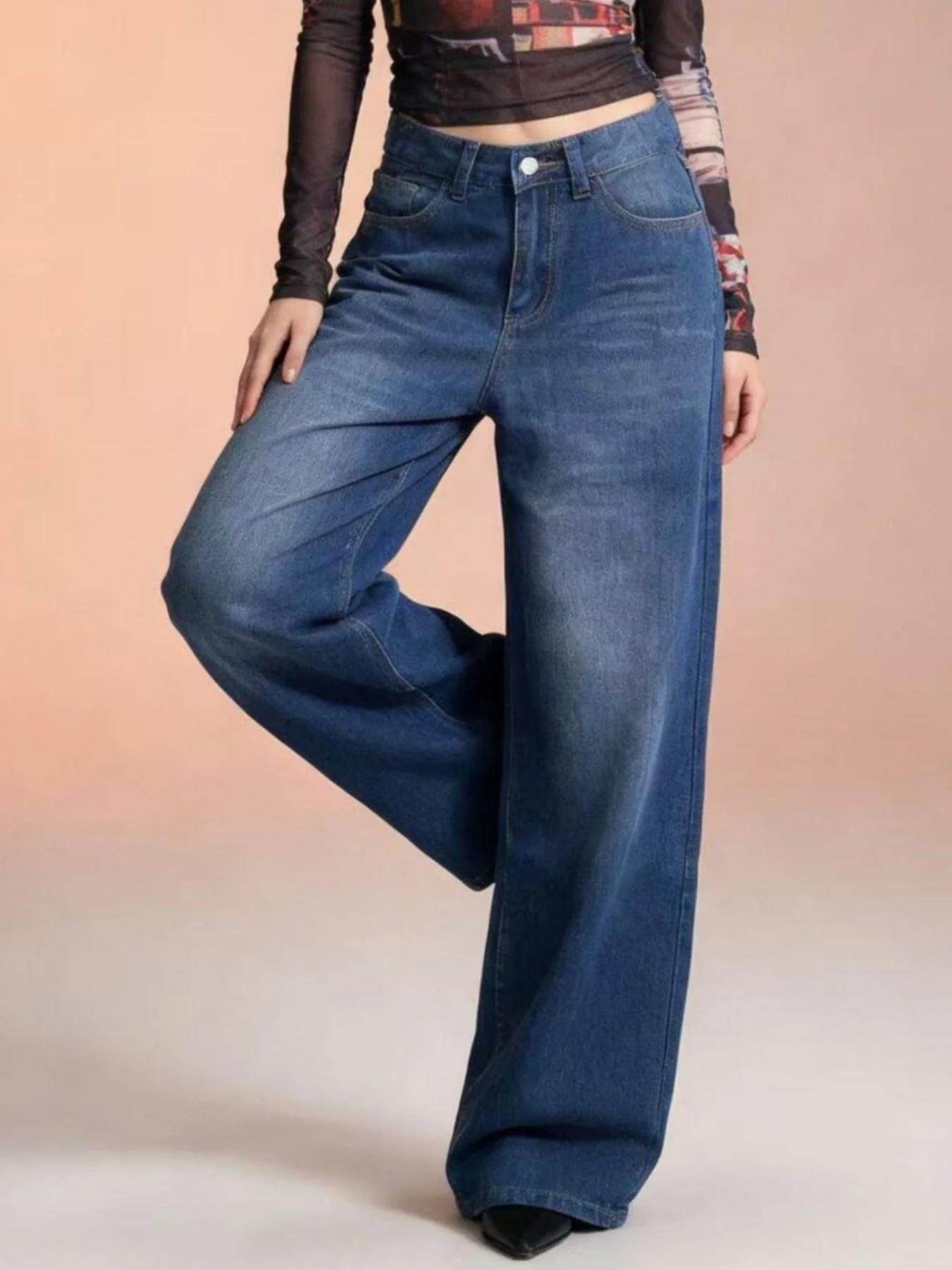 High-Waisted Wide Leg Jeans - Image 7