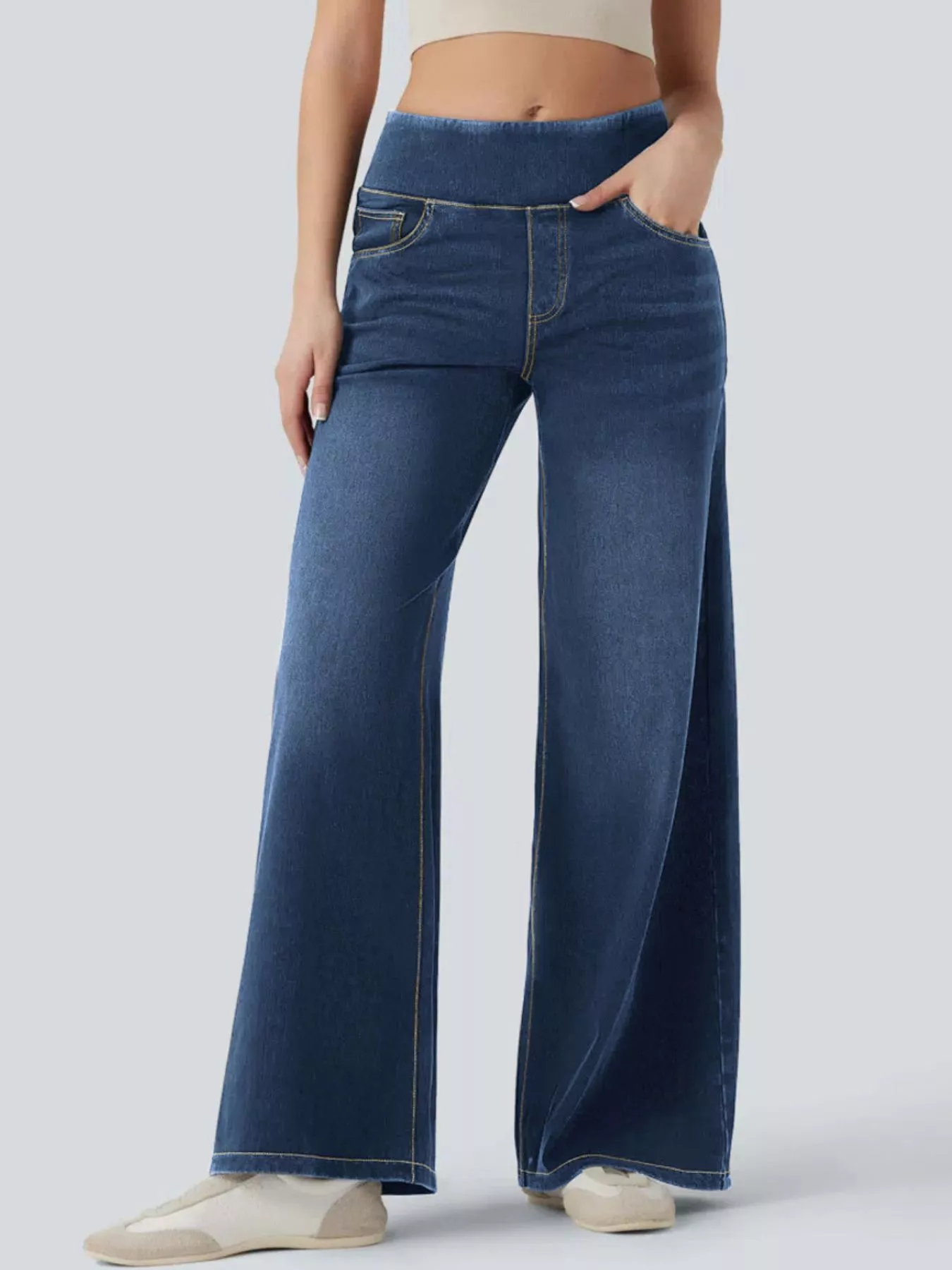 High-Waisted Wide Leg Jeans - Image 13