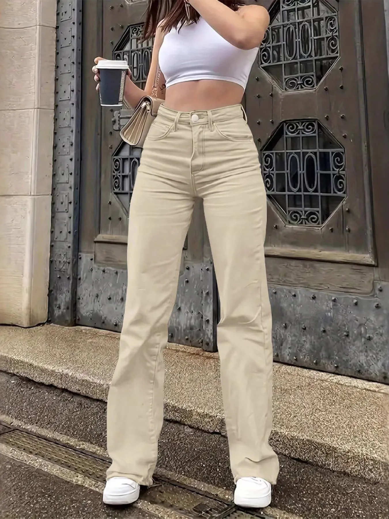 High-Waisted Wide Leg Jeans - Image 9