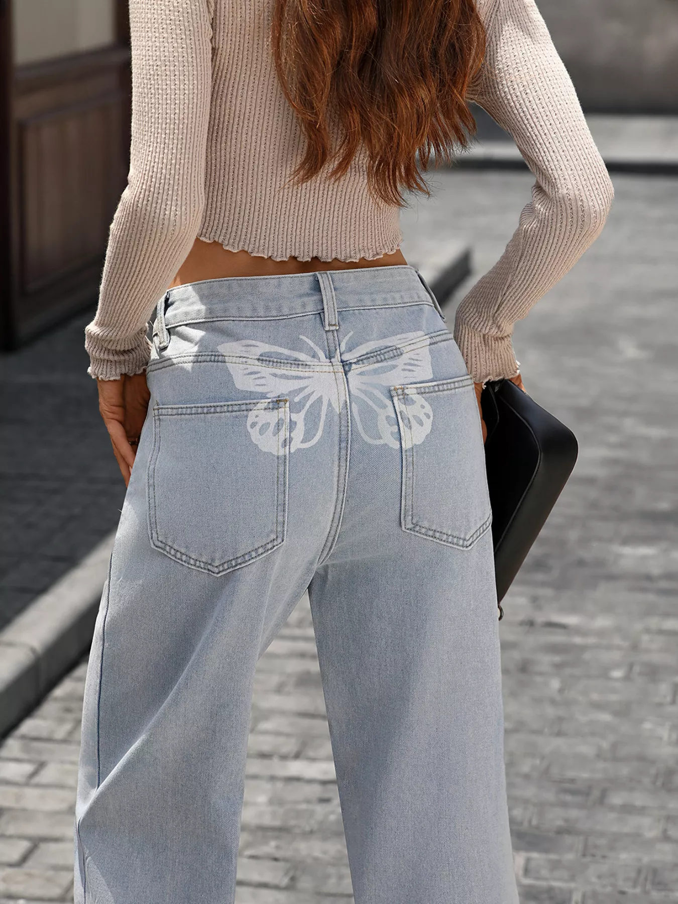 High Waisted Wide Leg Jeans - Image 3