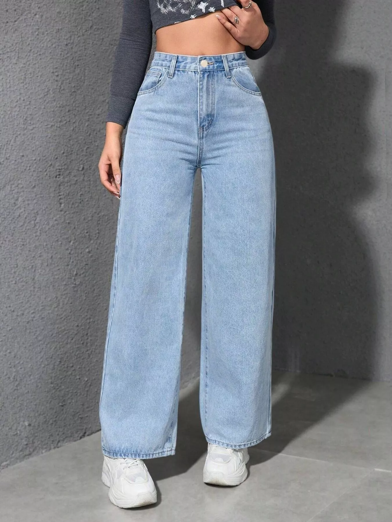 High-Waisted Wide Leg Jeans - Image 6
