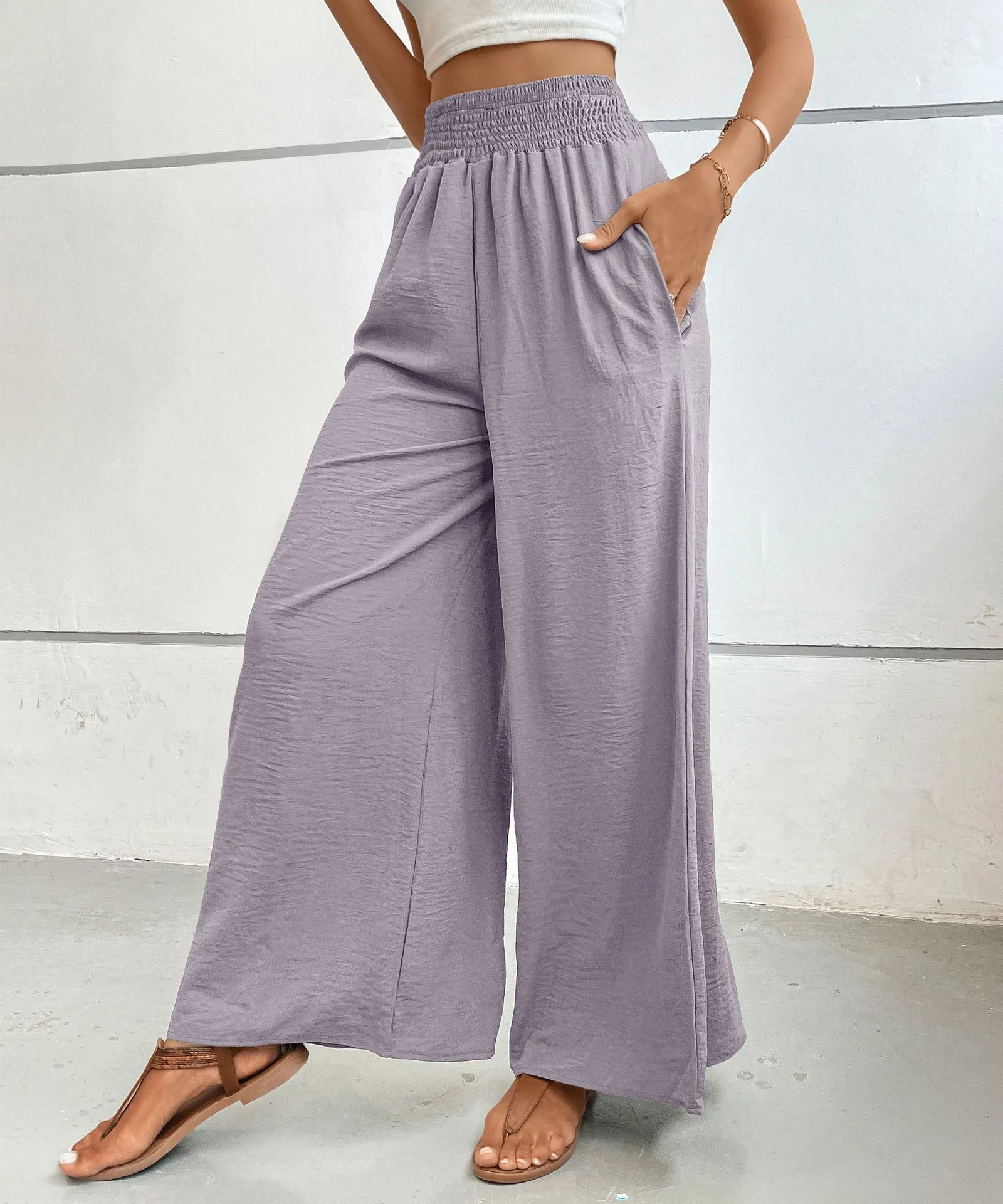 High-Waisted Wide Leg Pants - Image 11