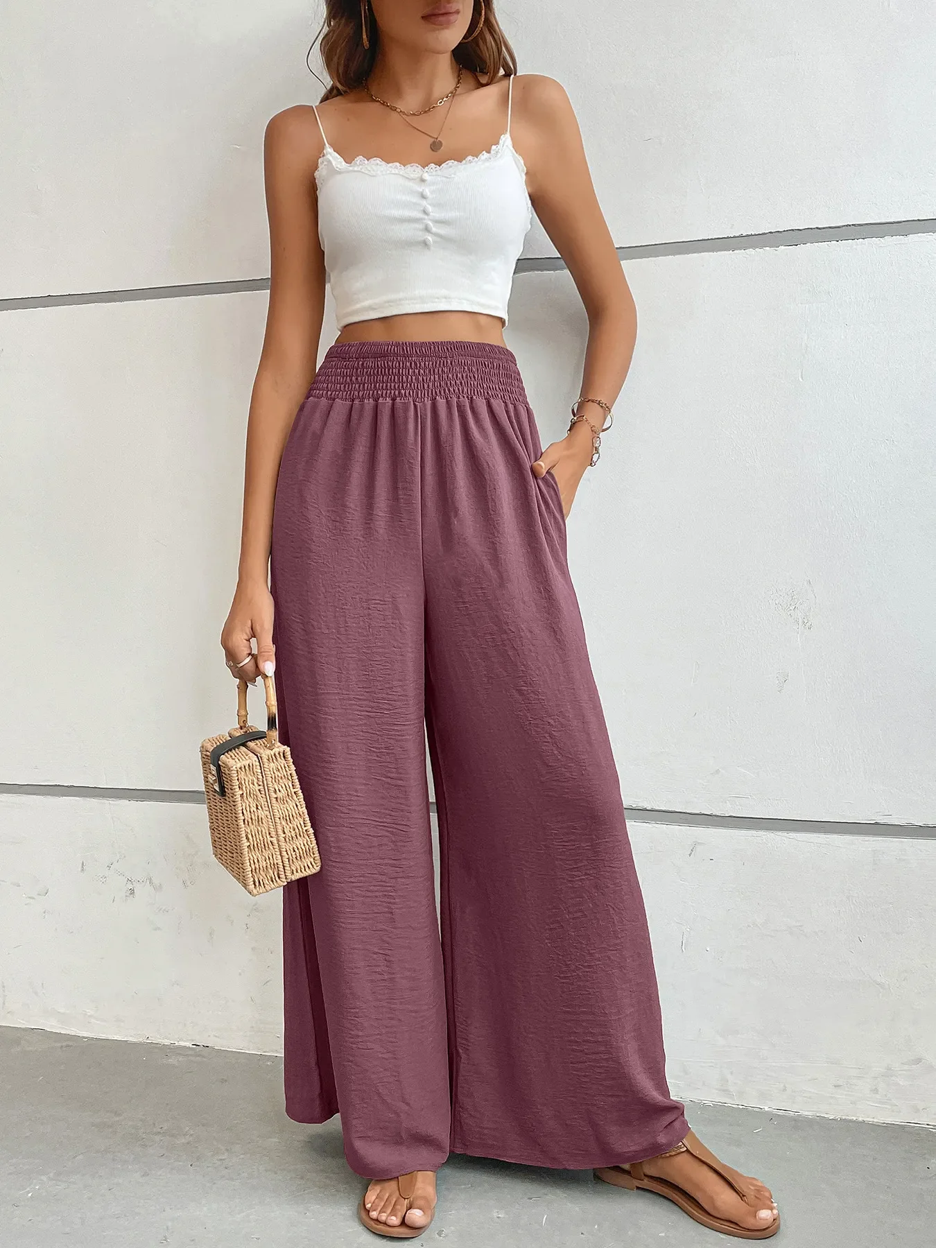 High-Waisted Wide Leg Pants - Image 20