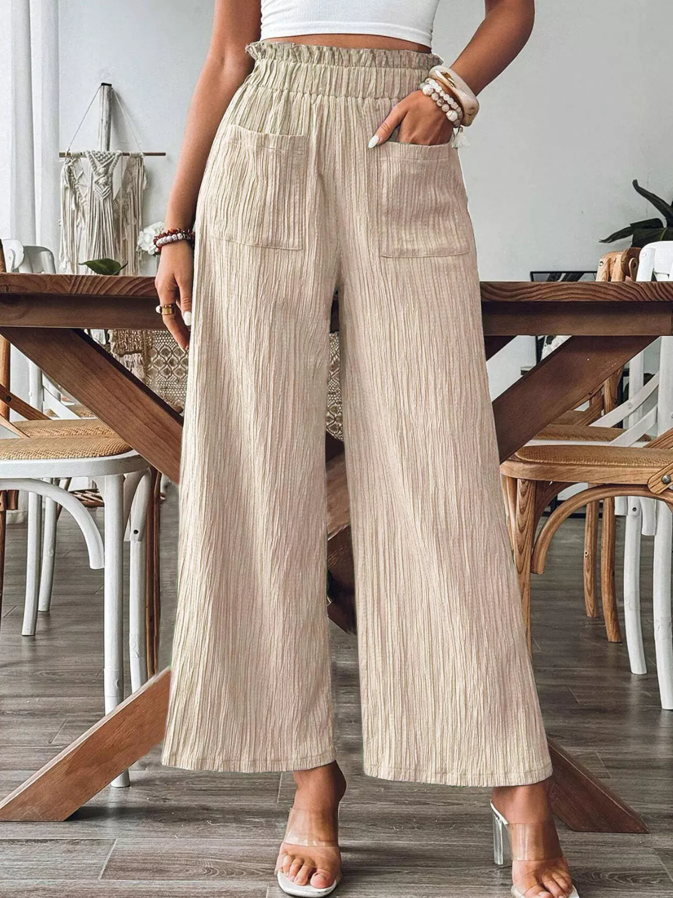 High-Waisted Wide Leg Pants - Image 4