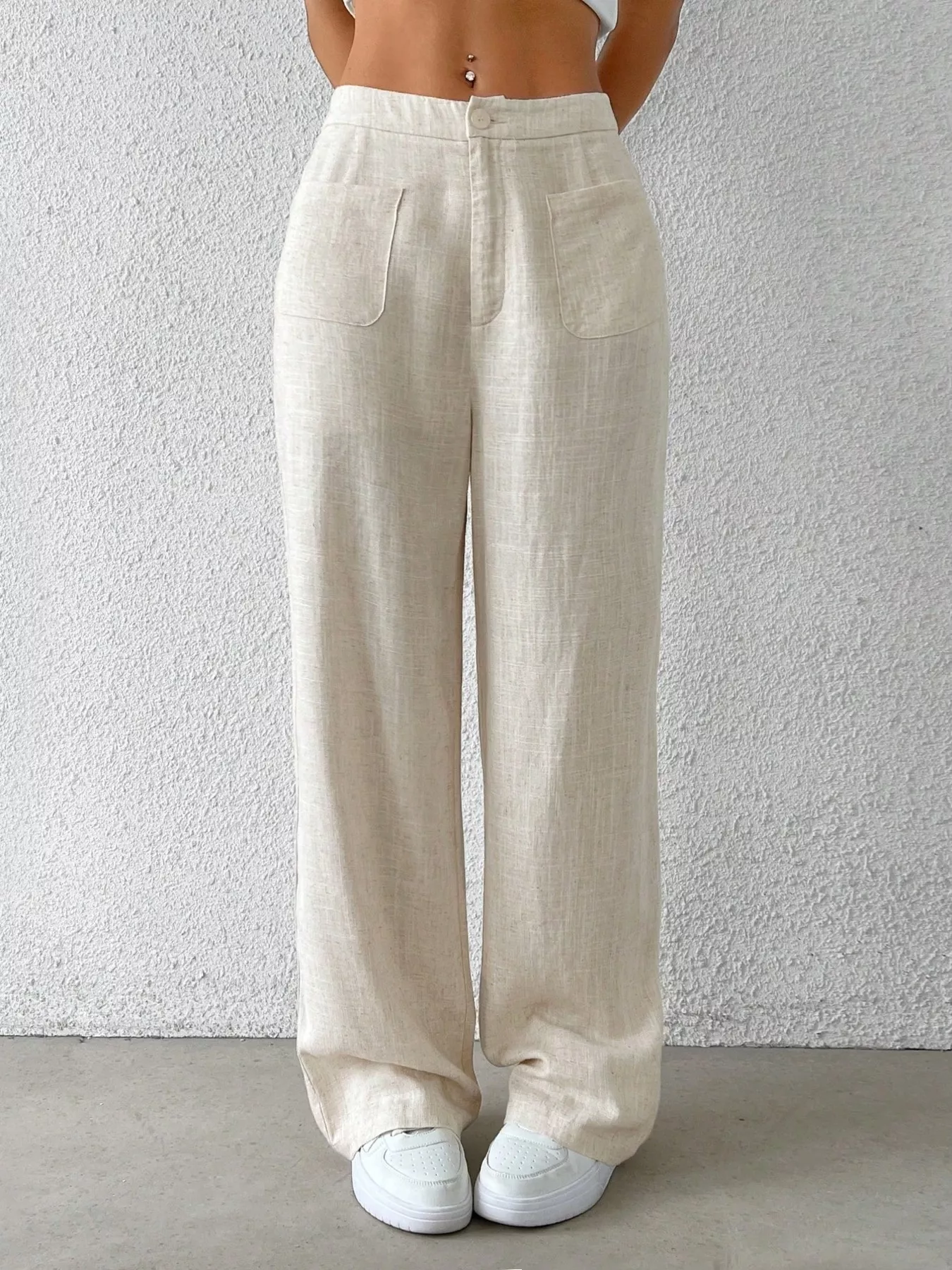 High-Waisted Wide-Leg Pants - Image 2