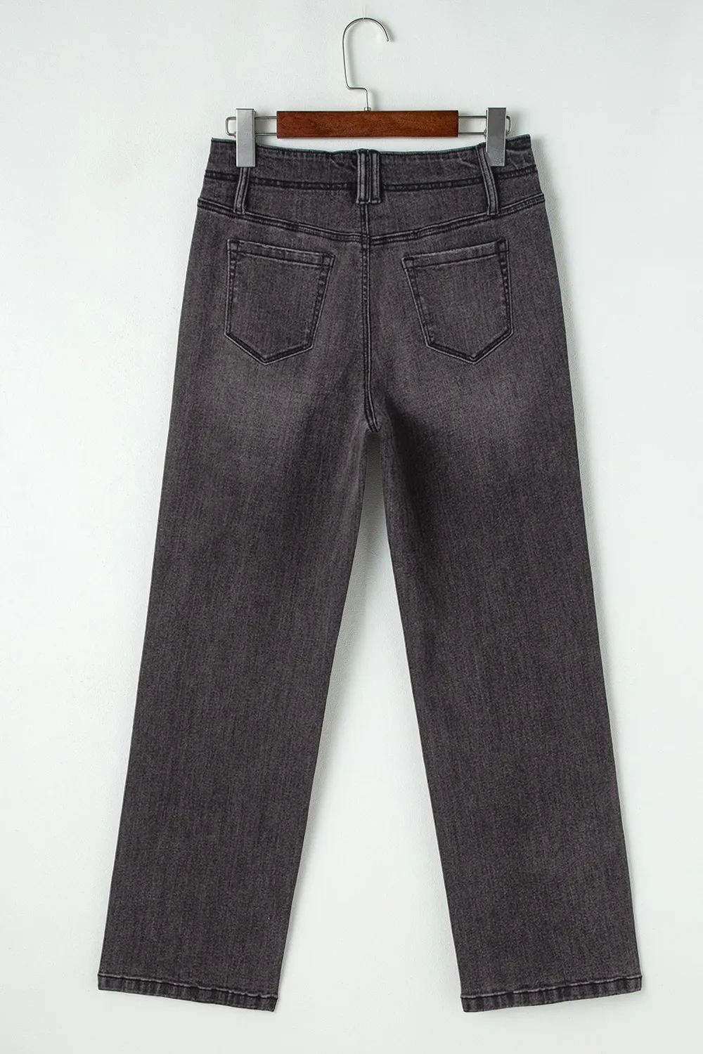 High-Waisted Wide-Leg Vintage Wash Jeans - Image 7