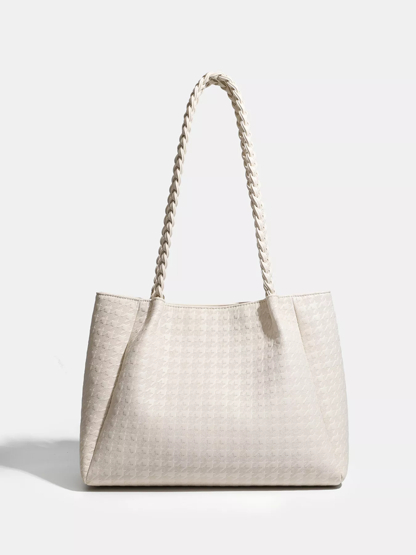 Houndstooth Pattern Shoulder Bag - Image 3